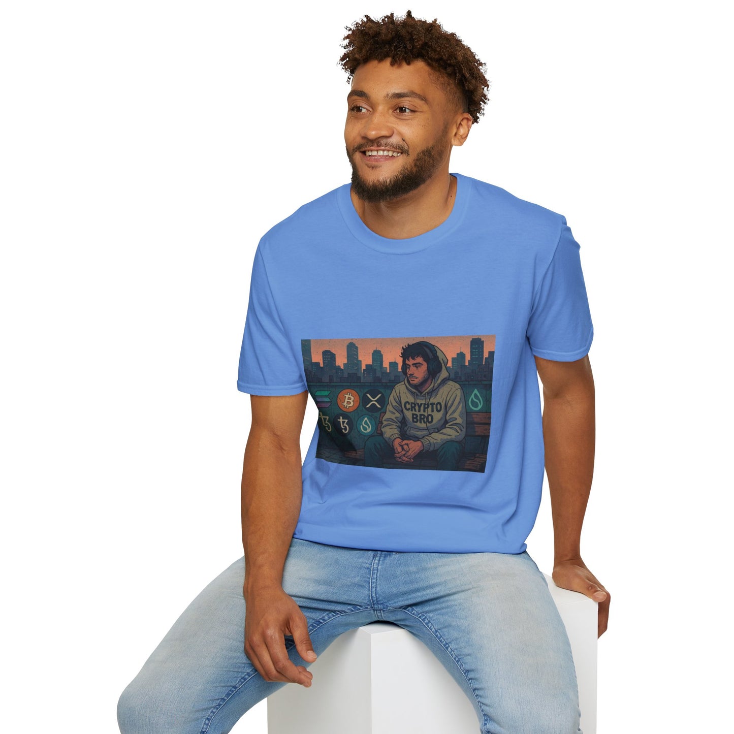 Crypto Vibes Unisex Softstyle T-Shirt | Trendy Graphic Tee for Crypto Enthusiasts, Perfect Gift for Tech Lovers, Casual Wear