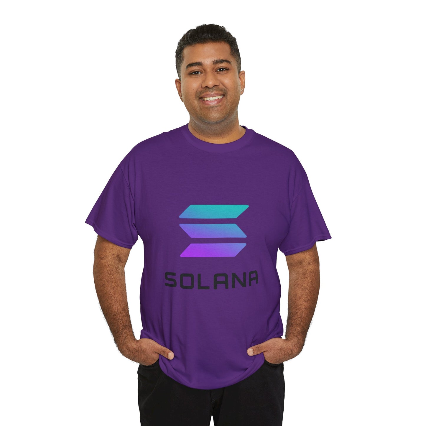 Solana Unisex Heavy Cotton Tee, Crypto Apparel, Gamer Shirt, Tech Enthusiast Wear, Unique Gift for Blockchain Lovers, Trending Fashion