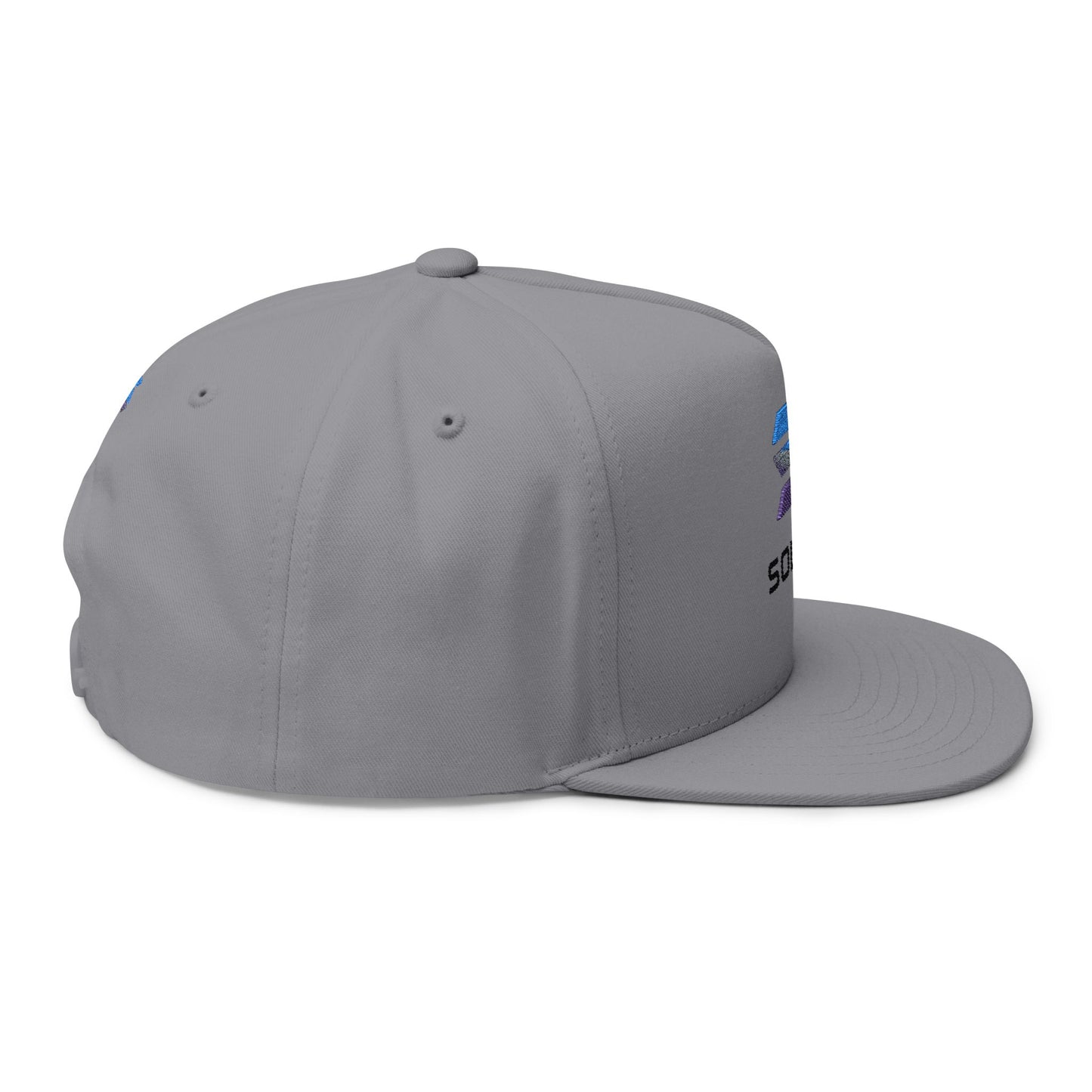Solana Stylish Flat Bill Cap with Embroidery for Trendsetters, Unique Gift, Streetwear Accessory, Fashion Statement, Cool Headwear
