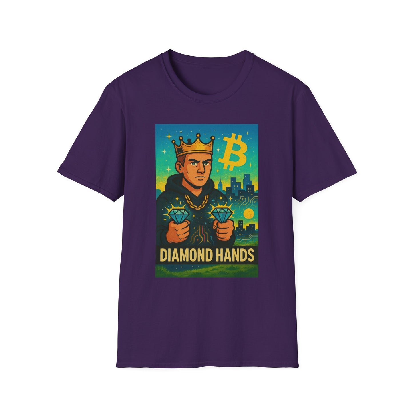 Crypto Enthusiast Unisex T-Shirt - "Diamond Hands" Funny Bitcoin Tee, Gift for Investors, Meme Shirt, Crypto Lover Apparel