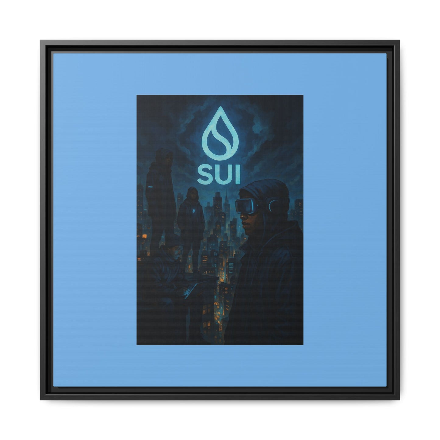 SUI Framed Canvas Art Print, Urban Art, Modern Wall Decor, Unique Gift for Art Lovers, Home or Office Decoration, SUI Design