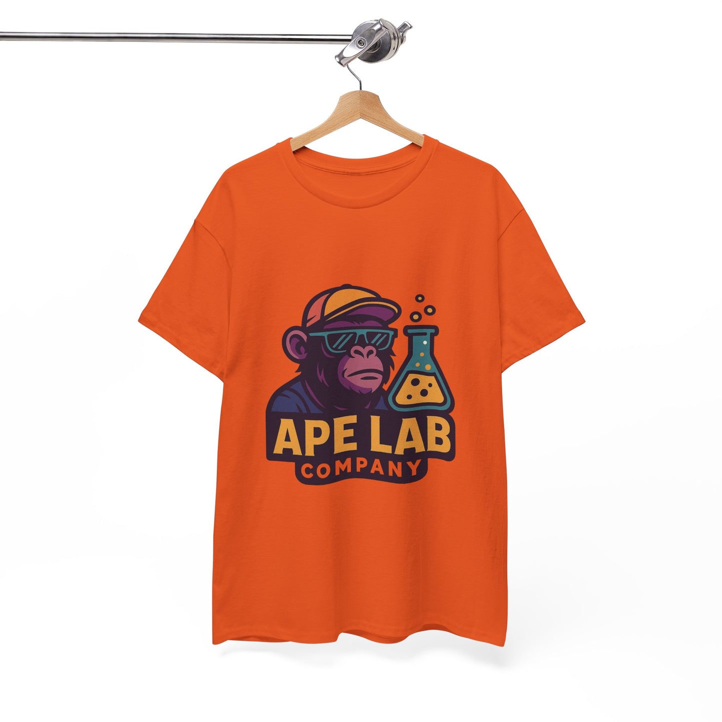 Ape Lab Company Unisex Heavy Cotton Tee - Fun and Stylish Tee for Science Lovers, Perfect for Casual Wear, Gifts, Birthdays, and Parties