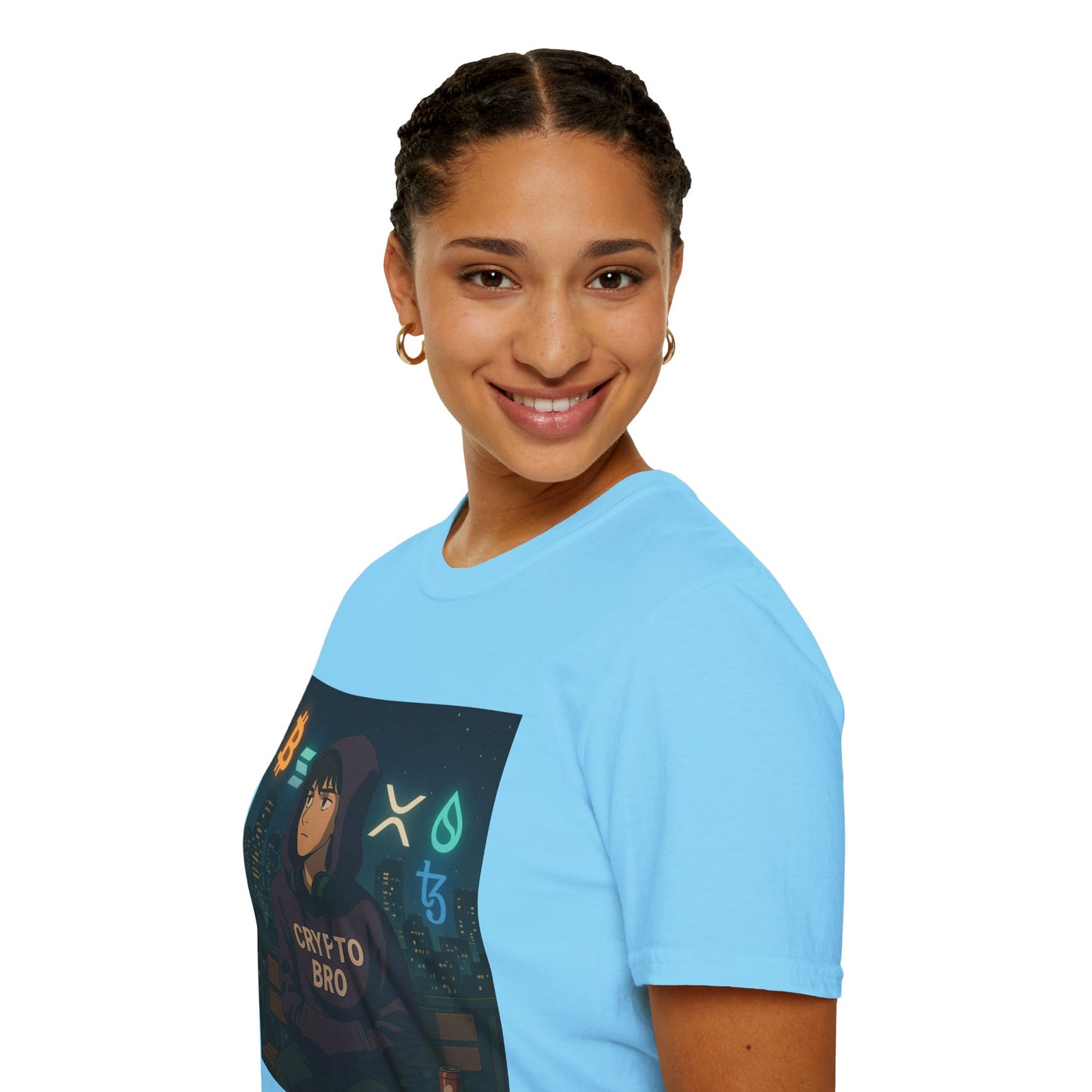 Crypto Bro Unisex Softstyle T-Shirt, Perfect for Gamers, Trendy Casual Wear, Unique Gift Idea, Crypto Enthusiast Apparel