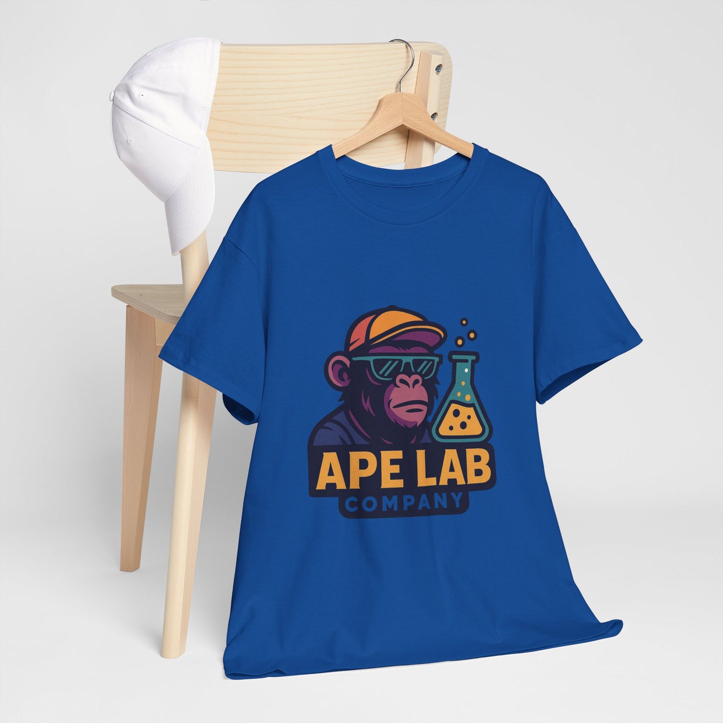 Ape Lab Company Unisex Heavy Cotton Tee - Fun and Stylish Tee for Science Lovers, Perfect for Casual Wear, Gifts, Birthdays, and Parties