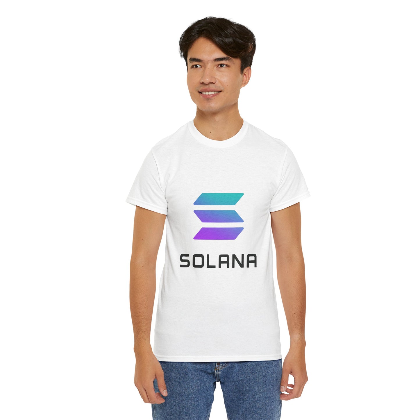 Solana Unisex Heavy Cotton Tee, Crypto Apparel, Gamer Shirt, Tech Enthusiast Wear, Unique Gift for Blockchain Lovers, Trending Fashion