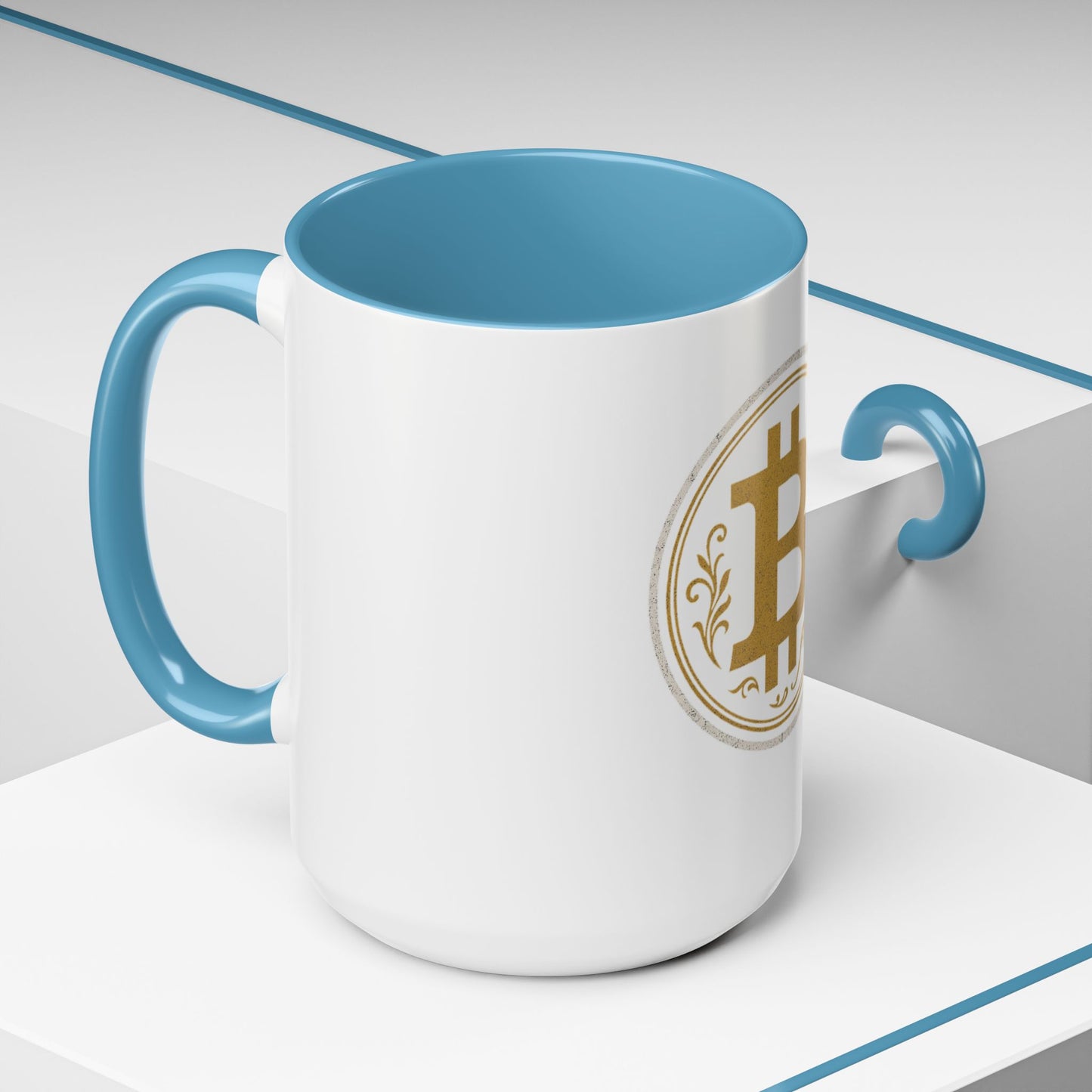 Bitcoin Accent Coffee Mug, Cryptocurrency Gift, Office Mug, Personalized Coffee Cup, Digital Currency Lover