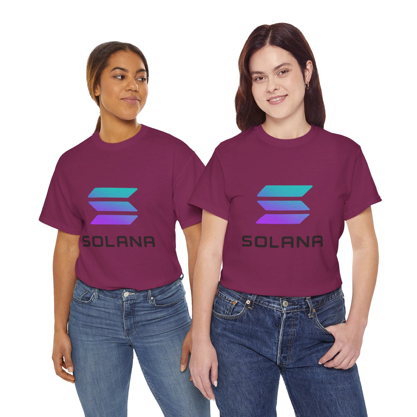 Solana Unisex Heavy Cotton Tee, Crypto Apparel, Gamer Shirt, Tech Enthusiast Wear, Unique Gift for Blockchain Lovers, Trending Fashion