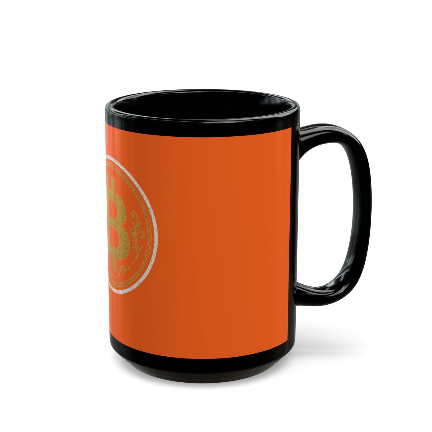 Bitcoin-Themed Black Mug: Perfect for Crypto Lovers, Coffee Enthusiasts, Gifts, Home Office Decor, and Celebrations