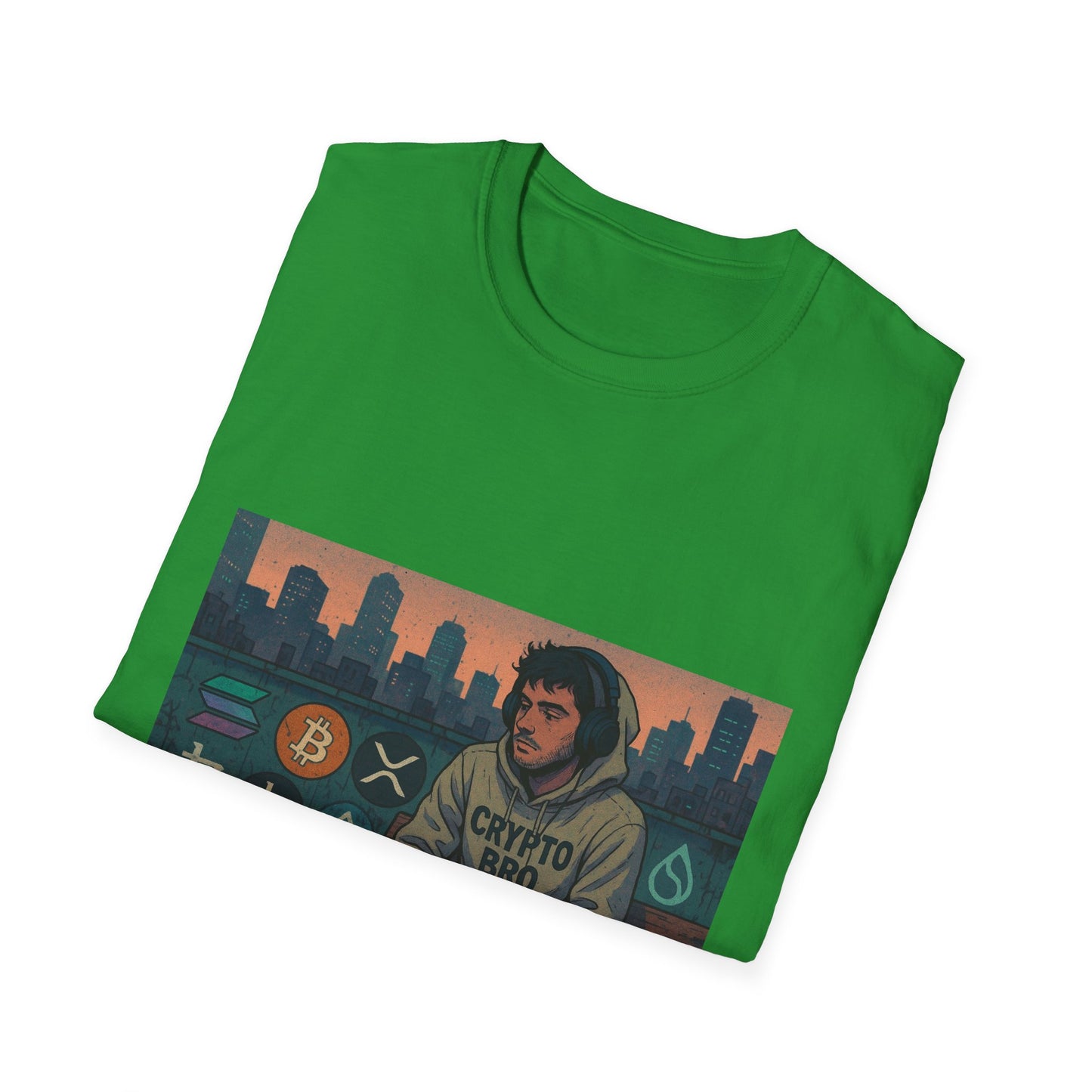 Crypto Vibes Unisex Softstyle T-Shirt | Trendy Graphic Tee for Crypto Enthusiasts, Perfect Gift for Tech Lovers, Casual Wear