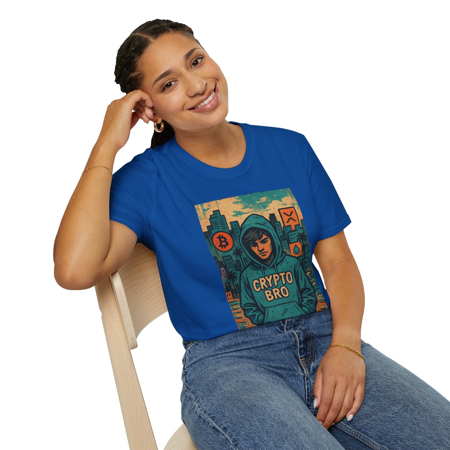 Crypto Bro Unisex Softstyle T-Shirt, Bitcoin Apparel, Cryptocurrency Gift, Casual Wear, Trendy Graphic Tee