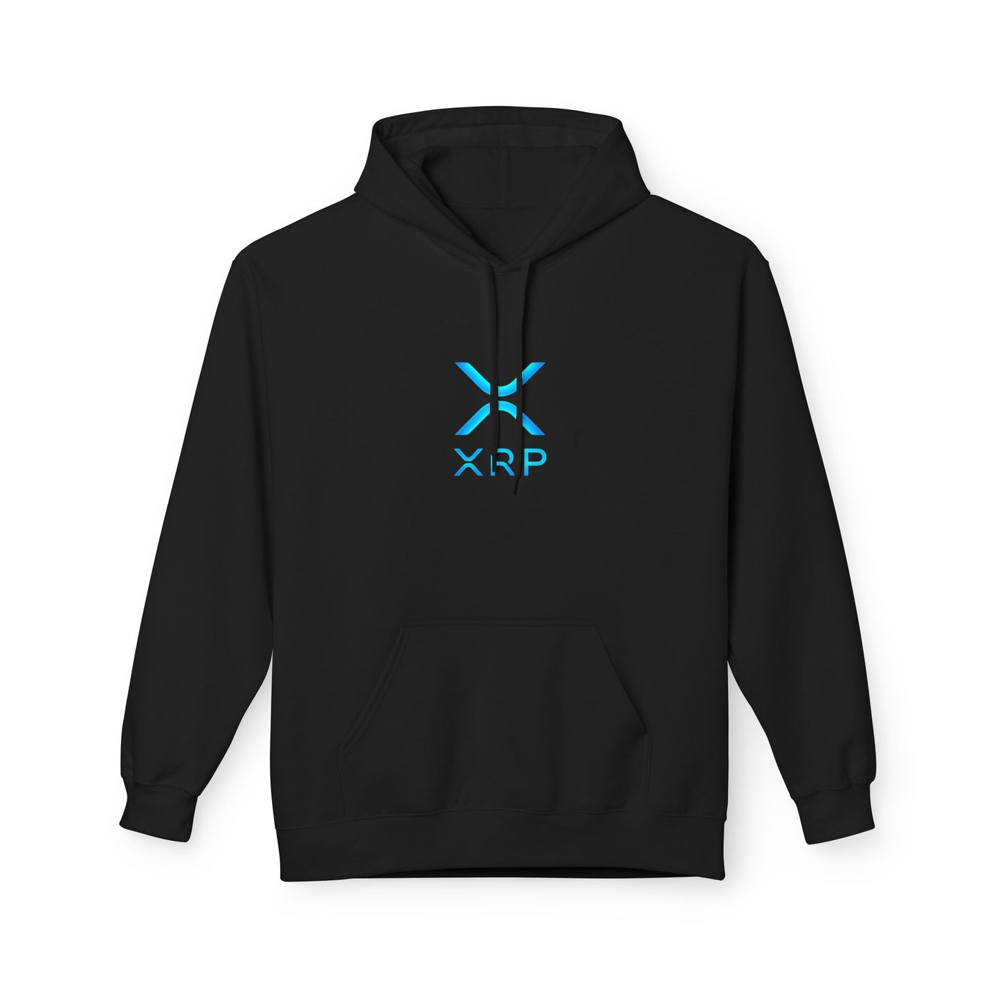 XRP Logo Fleece Hoodie for Crypto Fans, Lightweight Sweater, Ideal Gift for Techies, Unisex Crypto Apparel, Perfect for Casual Wear