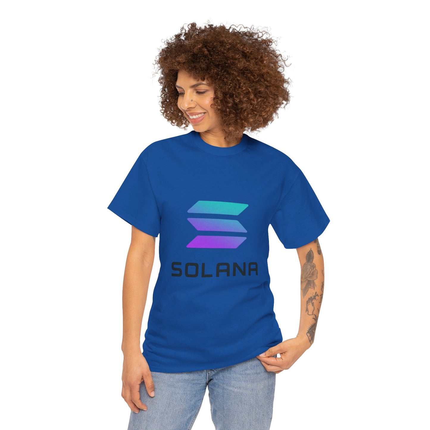 Solana Unisex Heavy Cotton Tee, Crypto Apparel, Gamer Shirt, Tech Enthusiast Wear, Unique Gift for Blockchain Lovers, Trending Fashion