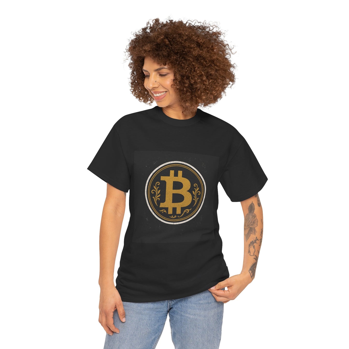 Bitcoin Graphic Tee, Unisex Heavy Cotton T-Shirt, Cryptocurrency Apparel, Bitcoin Lover Gift, Trendy Bitcoin Shirt