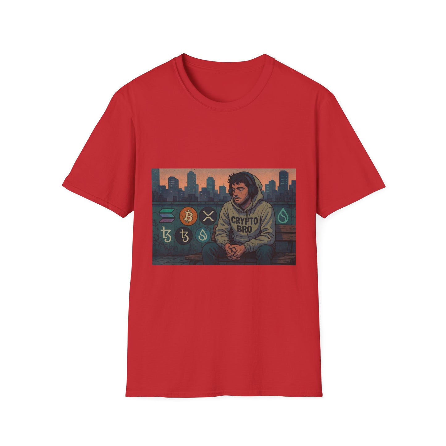 Crypto Vibes Unisex Softstyle T-Shirt | Trendy Graphic Tee for Crypto Enthusiasts, Perfect Gift for Tech Lovers, Casual Wear