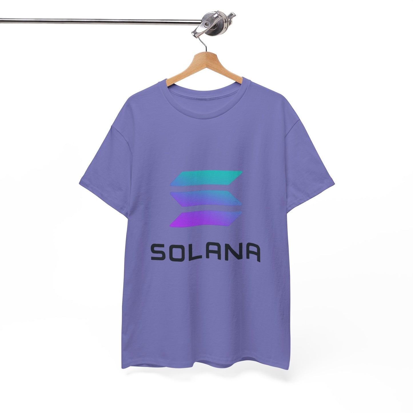 Solana Unisex Heavy Cotton Tee, Crypto Apparel, Gamer Shirt, Tech Enthusiast Wear, Unique Gift for Blockchain Lovers, Trending Fashion