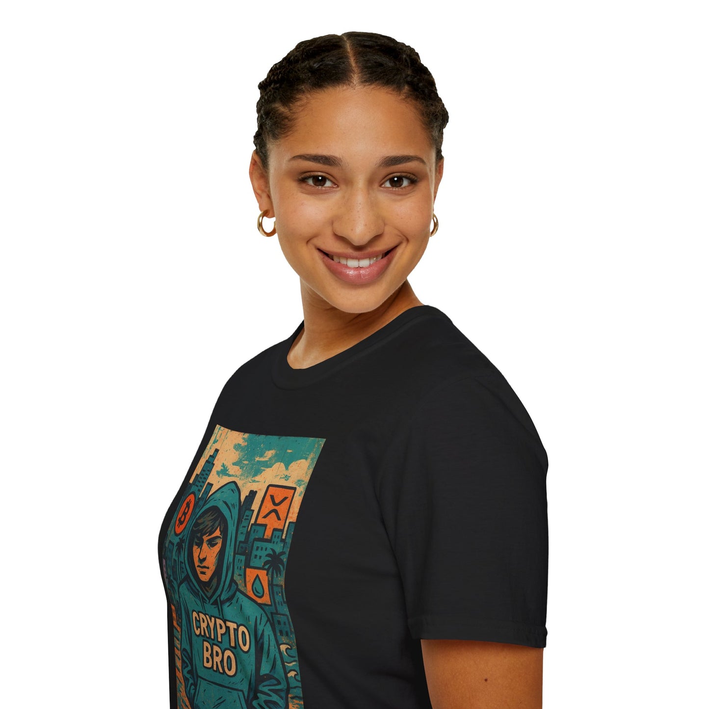 Crypto Bro Unisex Softstyle T-Shirt, Bitcoin Apparel, Cryptocurrency Gift, Casual Wear, Trendy Graphic Tee