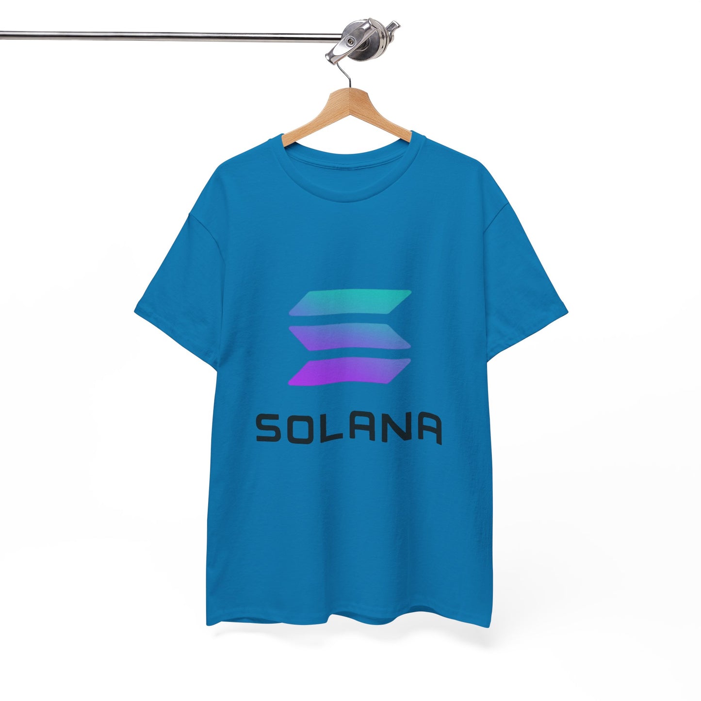 Solana Unisex Heavy Cotton Tee, Crypto Apparel, Gamer Shirt, Tech Enthusiast Wear, Unique Gift for Blockchain Lovers, Trending Fashion
