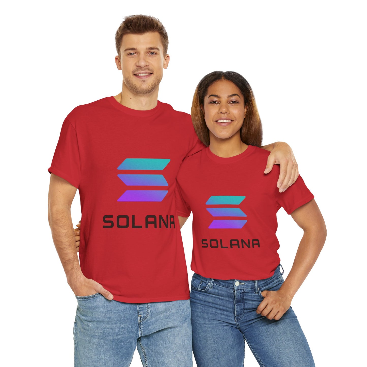 Solana Unisex Heavy Cotton Tee, Crypto Apparel, Gamer Shirt, Tech Enthusiast Wear, Unique Gift for Blockchain Lovers, Trending Fashion