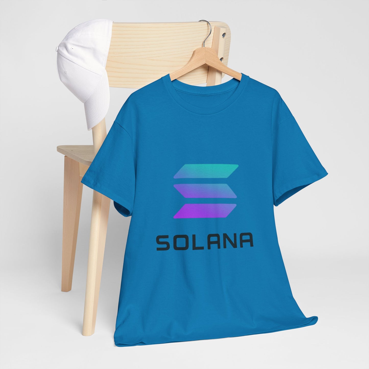 Solana Unisex Heavy Cotton Tee, Crypto Apparel, Gamer Shirt, Tech Enthusiast Wear, Unique Gift for Blockchain Lovers, Trending Fashion