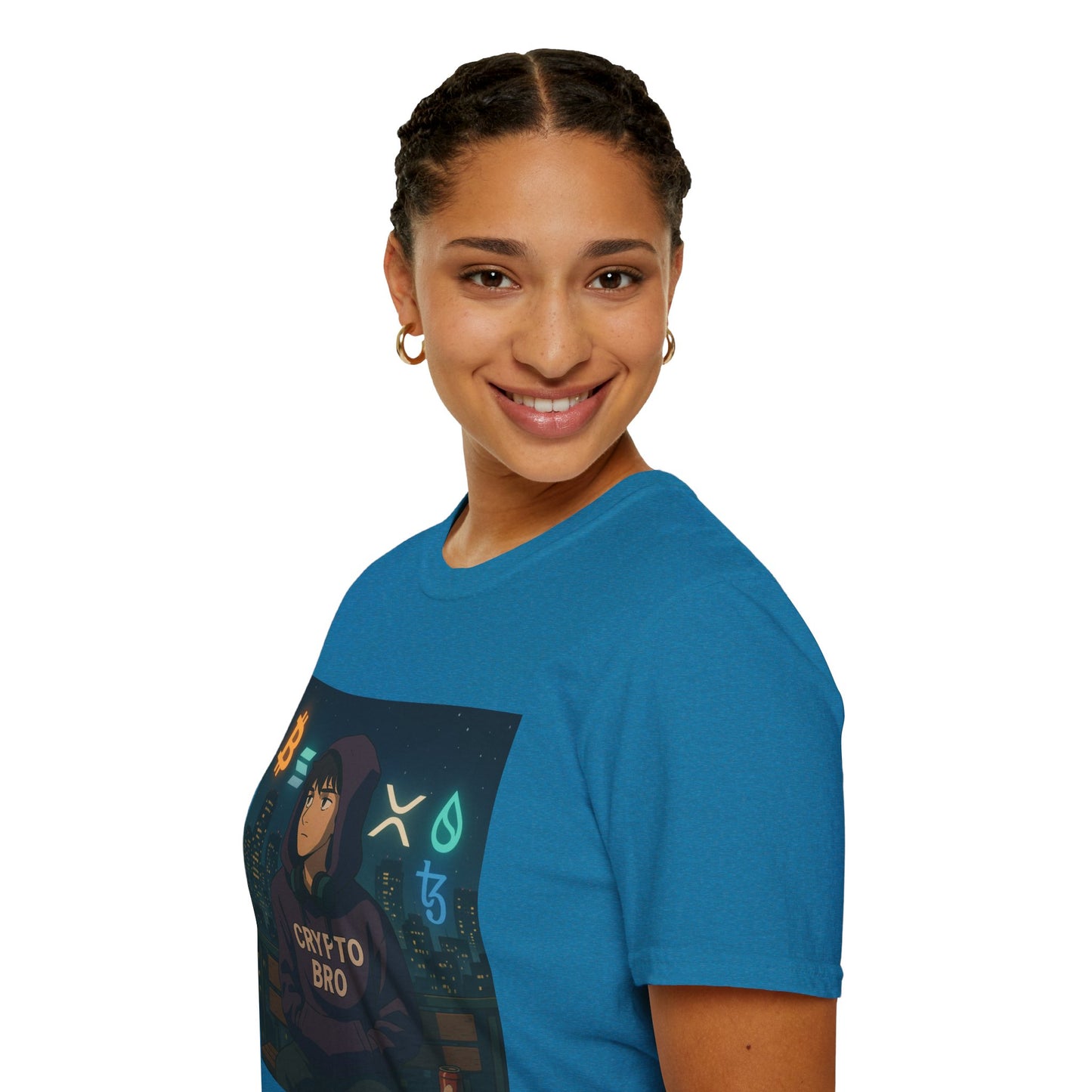 Crypto Bro Unisex Softstyle T-Shirt, Perfect for Gamers, Trendy Casual Wear, Unique Gift Idea, Crypto Enthusiast Apparel