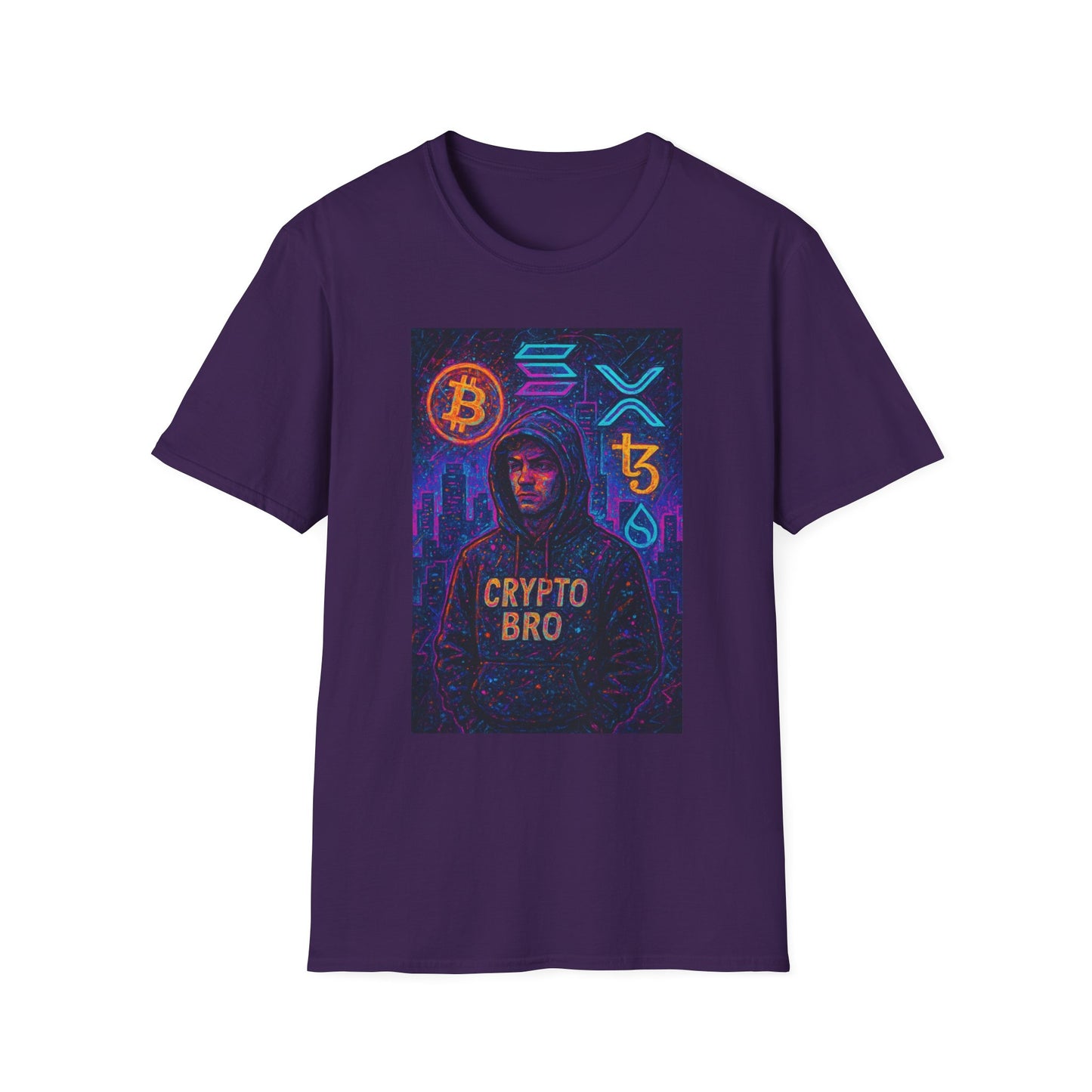 Crypto Bro Unisex Softstyle T-Shirt, Cryptocurrency Apparel, Blockchain Fashion, Gamer T-Shirt, Tech Enthusiast Gift