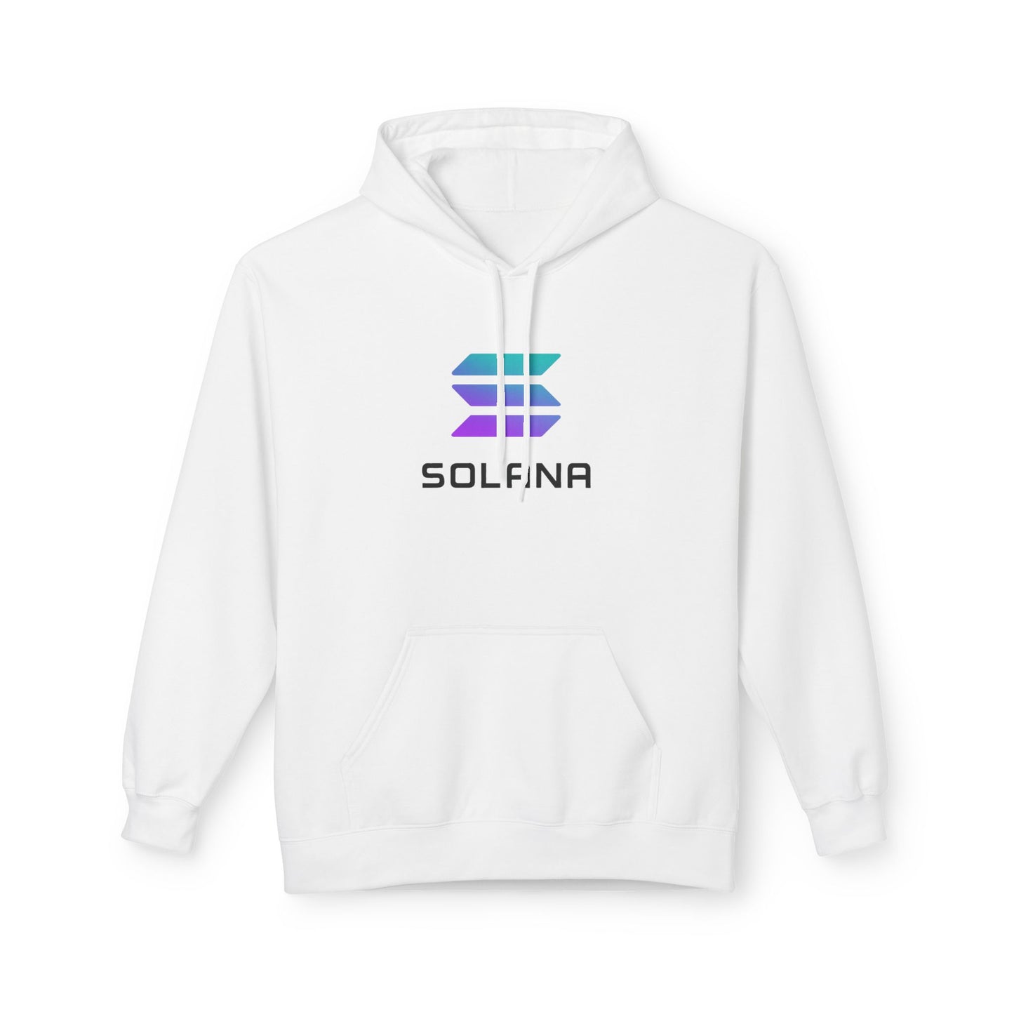 Solana Logo Fleece Hoodie | Cozy Midweight Sweatshirt for Fans, Unisex Gift, Casual Wear, Tech Enthusiast Apparel