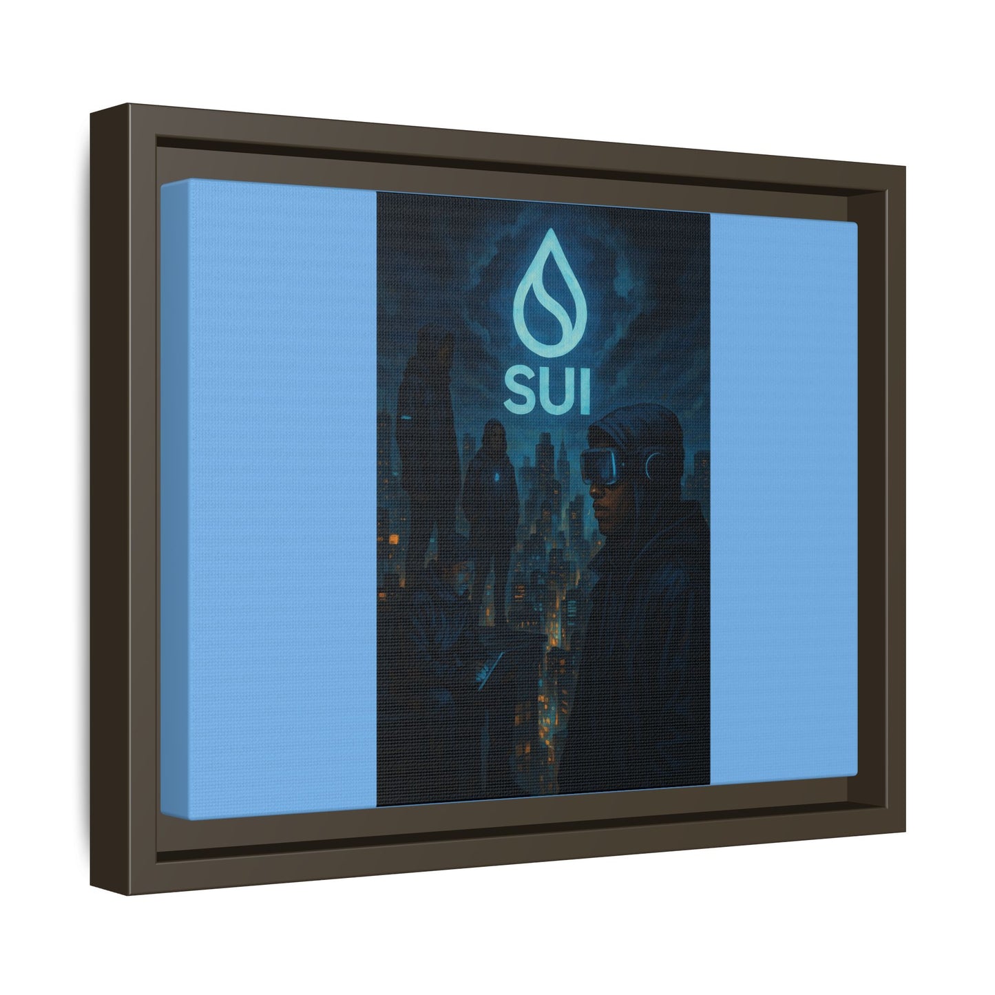 SUI Framed Canvas Art Print, Urban Art, Modern Wall Decor, Unique Gift for Art Lovers, Home or Office Decoration, SUI Design
