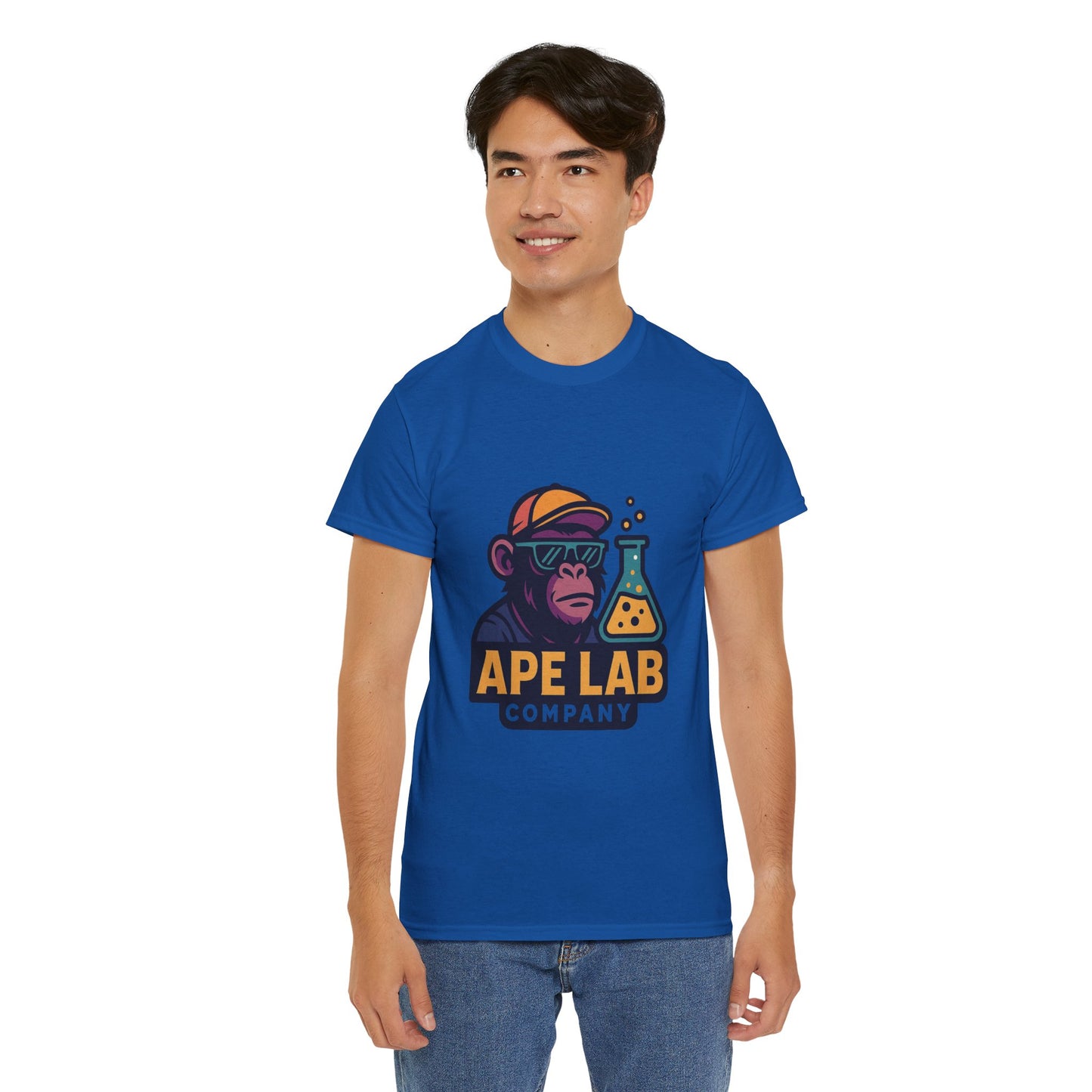 Ape Lab Company Unisex Heavy Cotton Tee - Fun and Stylish Tee for Science Lovers, Perfect for Casual Wear, Gifts, Birthdays, and Parties