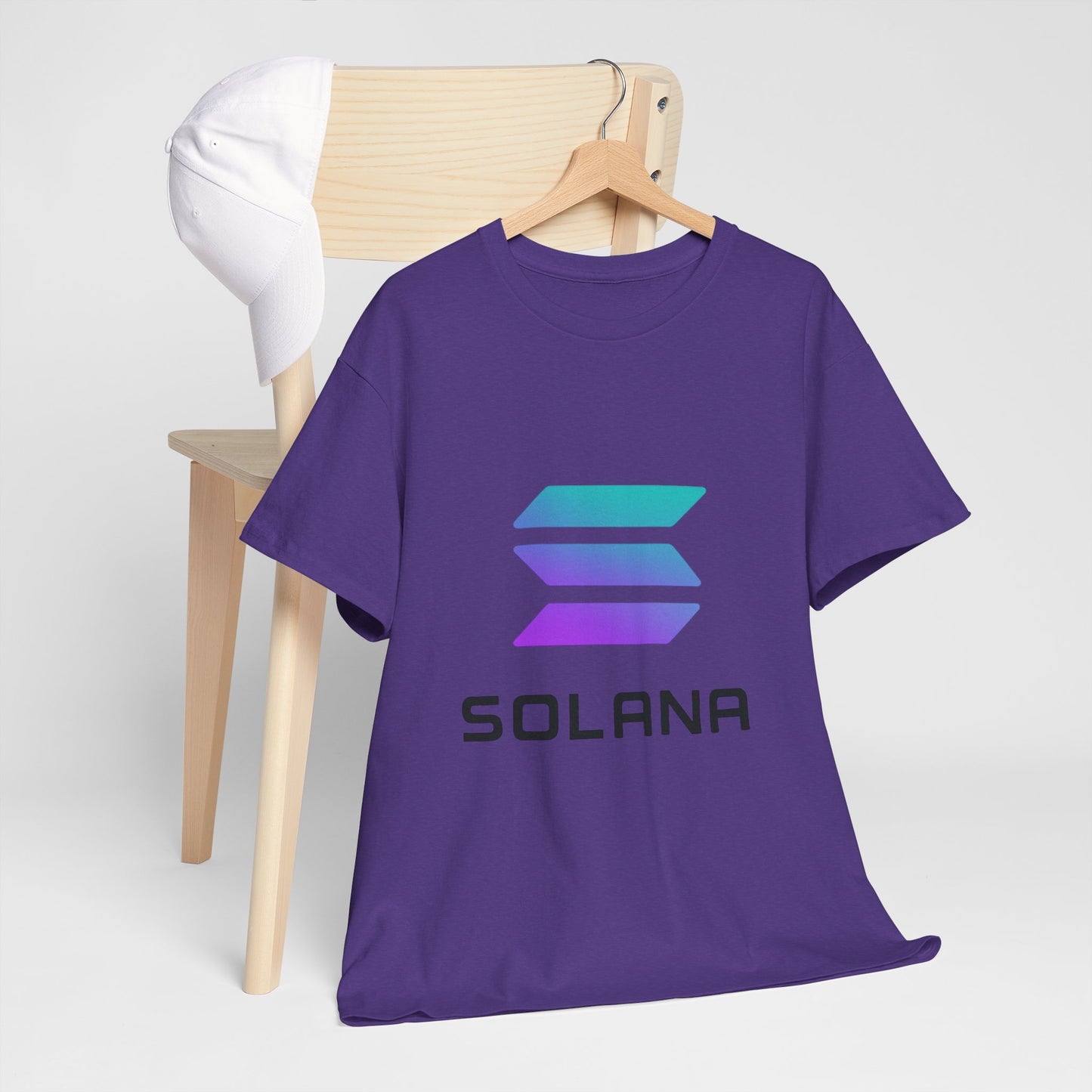 Solana Unisex Heavy Cotton Tee, Crypto Apparel, Gamer Shirt, Tech Enthusiast Wear, Unique Gift for Blockchain Lovers, Trending Fashion