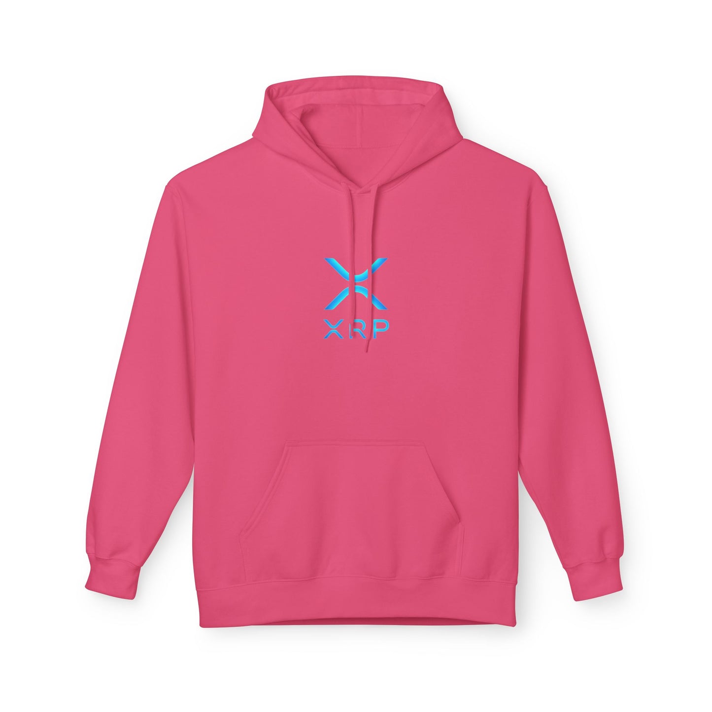 XRP Logo Fleece Hoodie for Crypto Fans, Lightweight Sweater, Ideal Gift for Techies, Unisex Crypto Apparel, Perfect for Casual Wear
