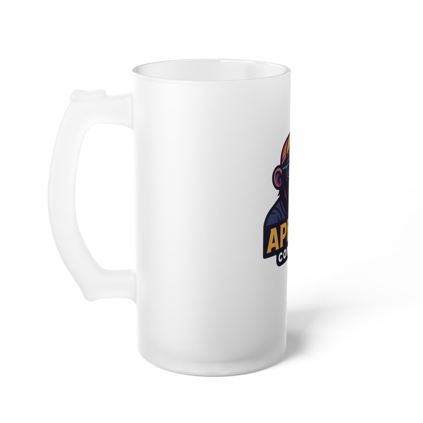 Chill Frosted Beer Mug, Cool Gift for Craft Beer Lovers, Unique Barware, Summer Parties, Personalized Drinkware, Ape Lab Design