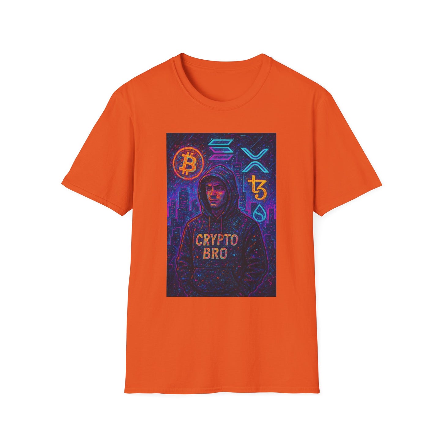 Crypto Bro Unisex Softstyle T-Shirt, Cryptocurrency Apparel, Blockchain Fashion, Gamer T-Shirt, Tech Enthusiast Gift