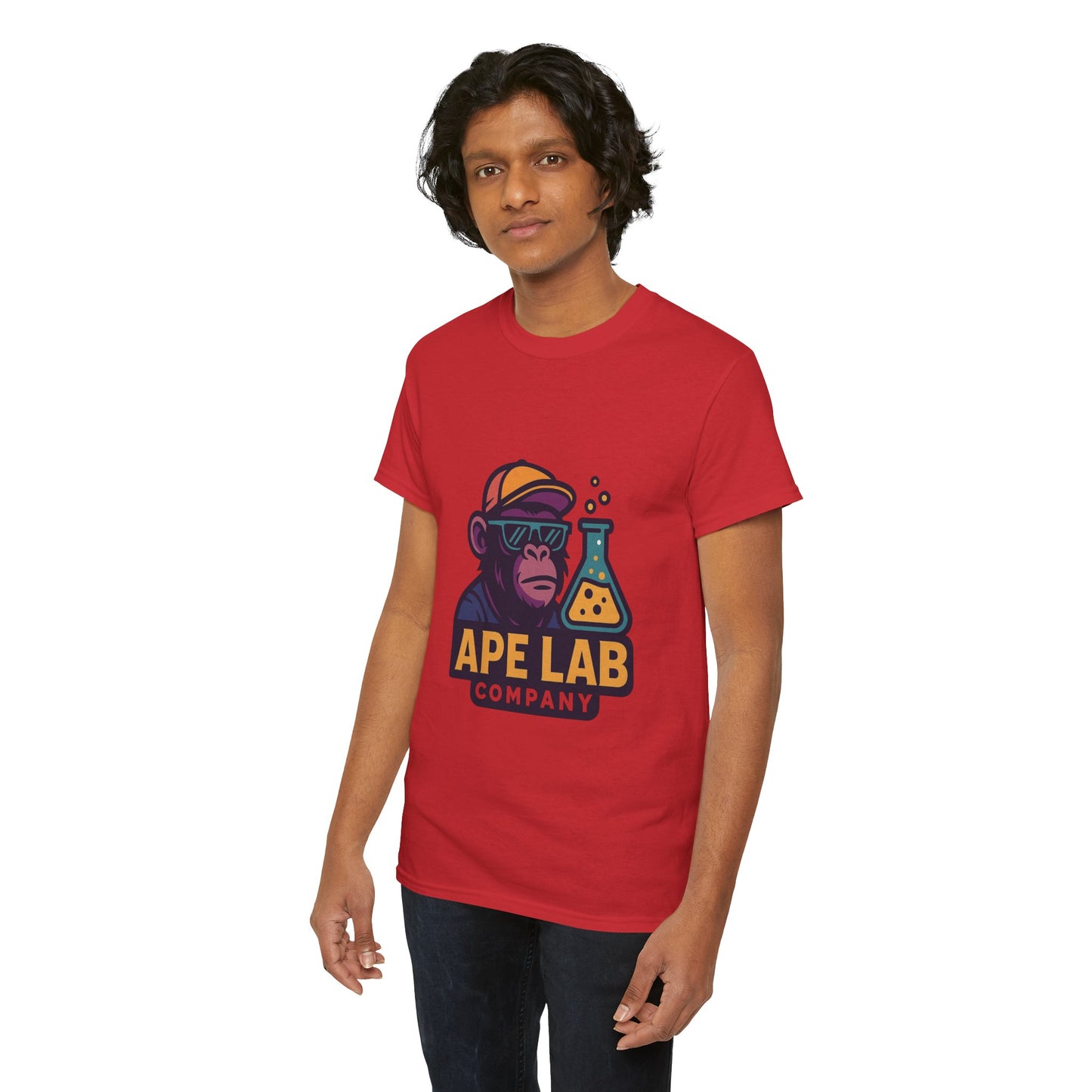 Ape Lab Company Unisex Heavy Cotton Tee - Fun and Stylish Tee for Science Lovers, Perfect for Casual Wear, Gifts, Birthdays, and Parties