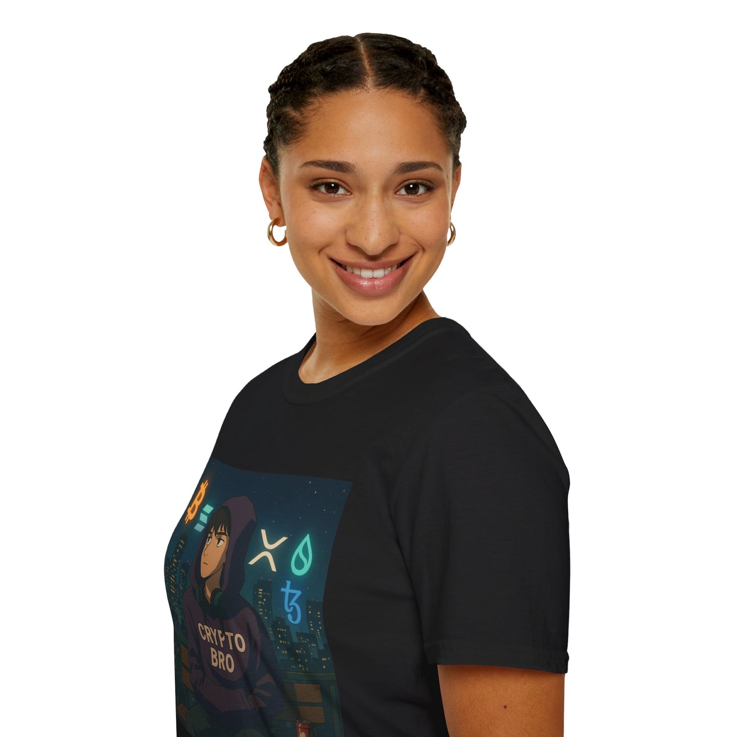 Crypto Bro Unisex Softstyle T-Shirt, Perfect for Gamers, Trendy Casual Wear, Unique Gift Idea, Crypto Enthusiast Apparel