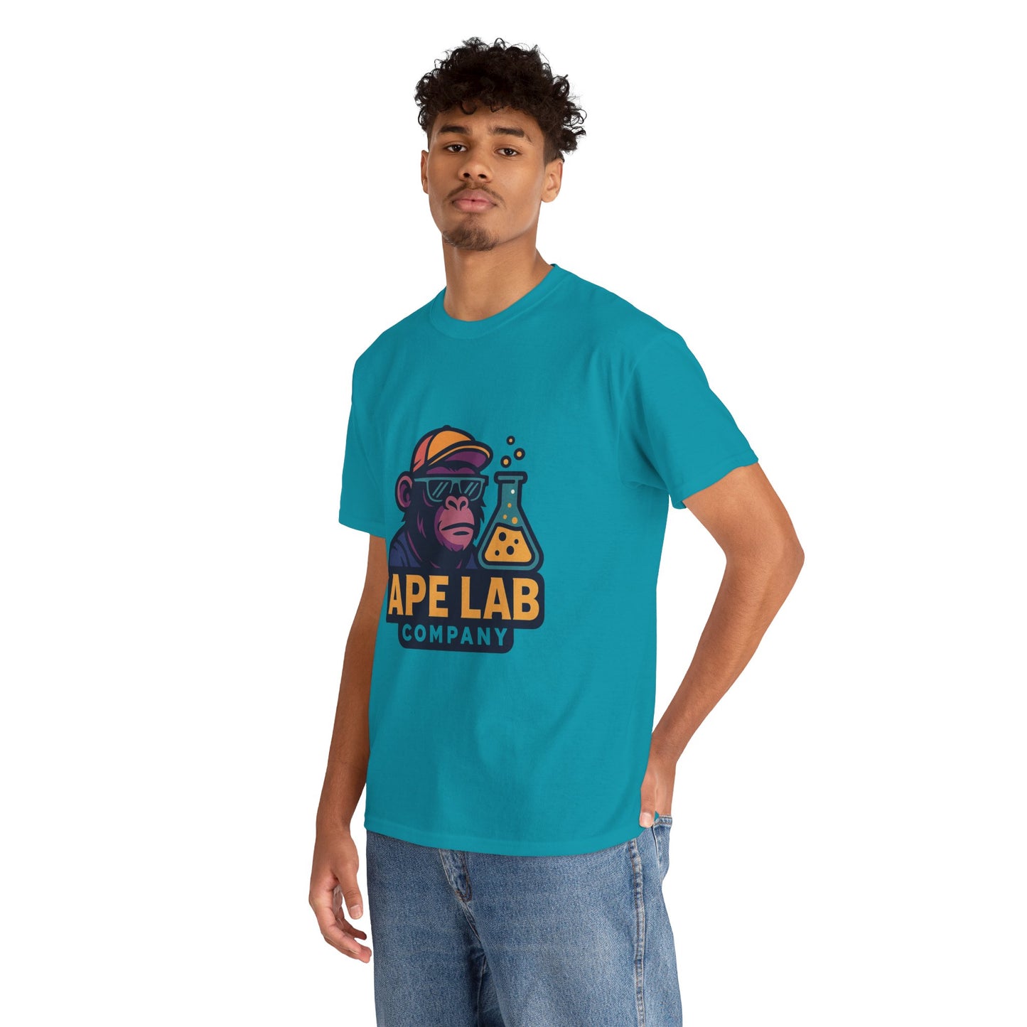 Ape Lab Company Unisex Heavy Cotton Tee - Fun and Stylish Tee for Science Lovers, Perfect for Casual Wear, Gifts, Birthdays, and Parties