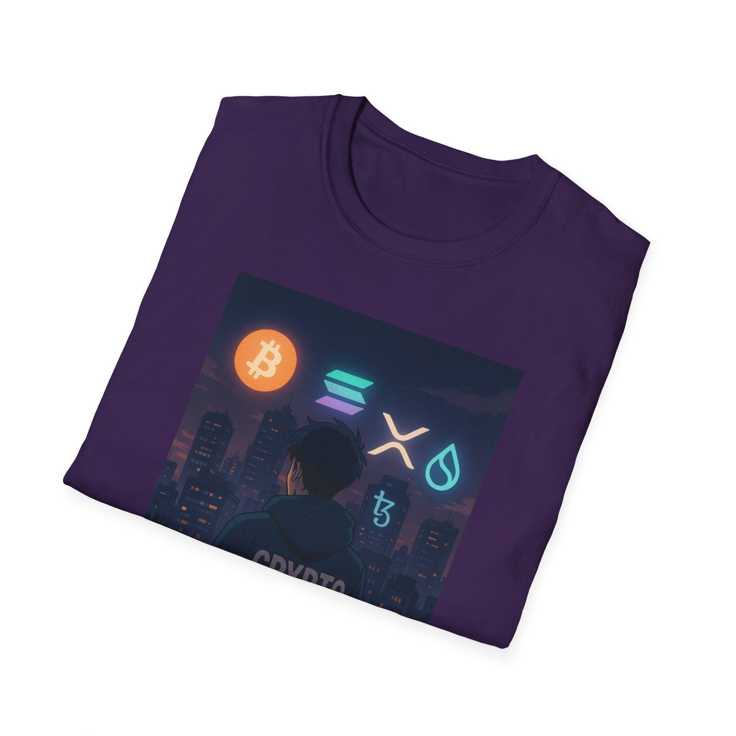 Crypto Bro Unisex Softstyle T-Shirt, Retro Gamer Apparel, Cryptocurrency Gift, Stylish Casual Wear, Graphic Tee for Men and Women