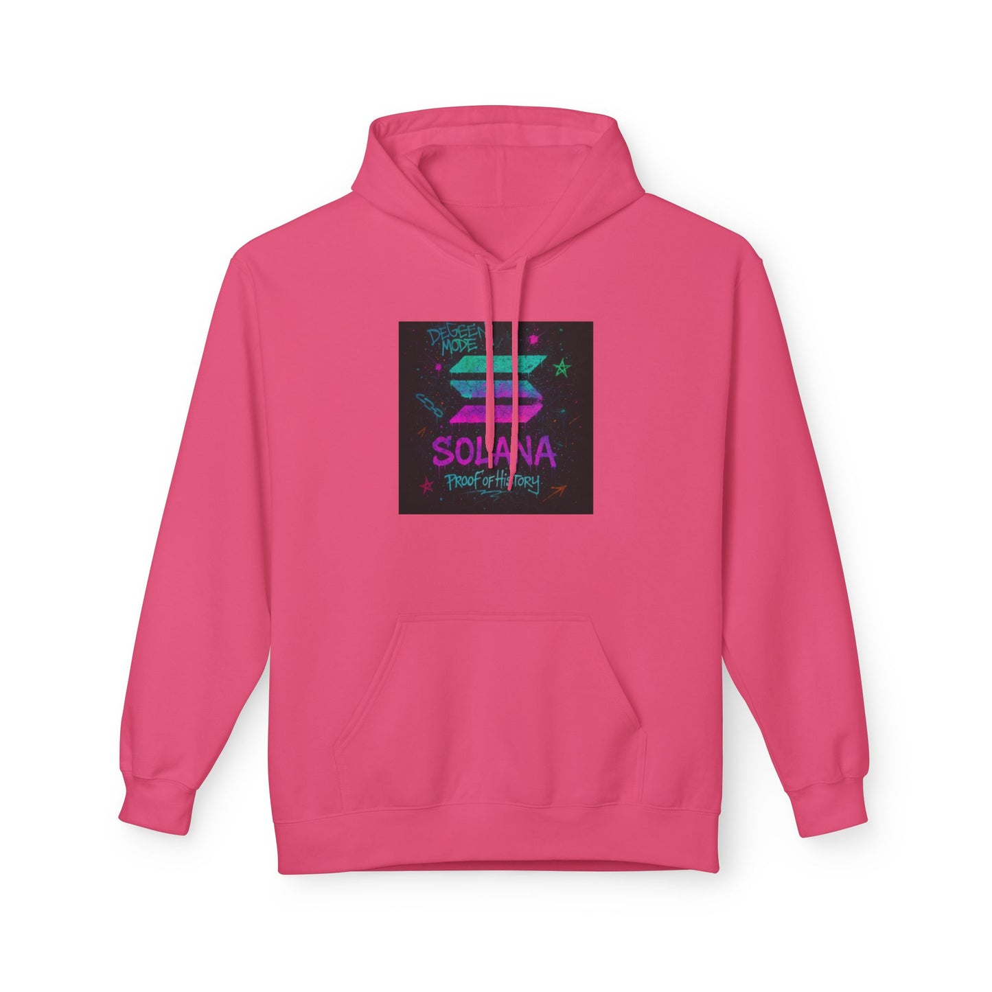Solana Fleece Hoodie, Cozy Unisex Pullover, Great for Crypto Lovers, Gift for Gamers, Perfect for Chill Days, Easy Layering