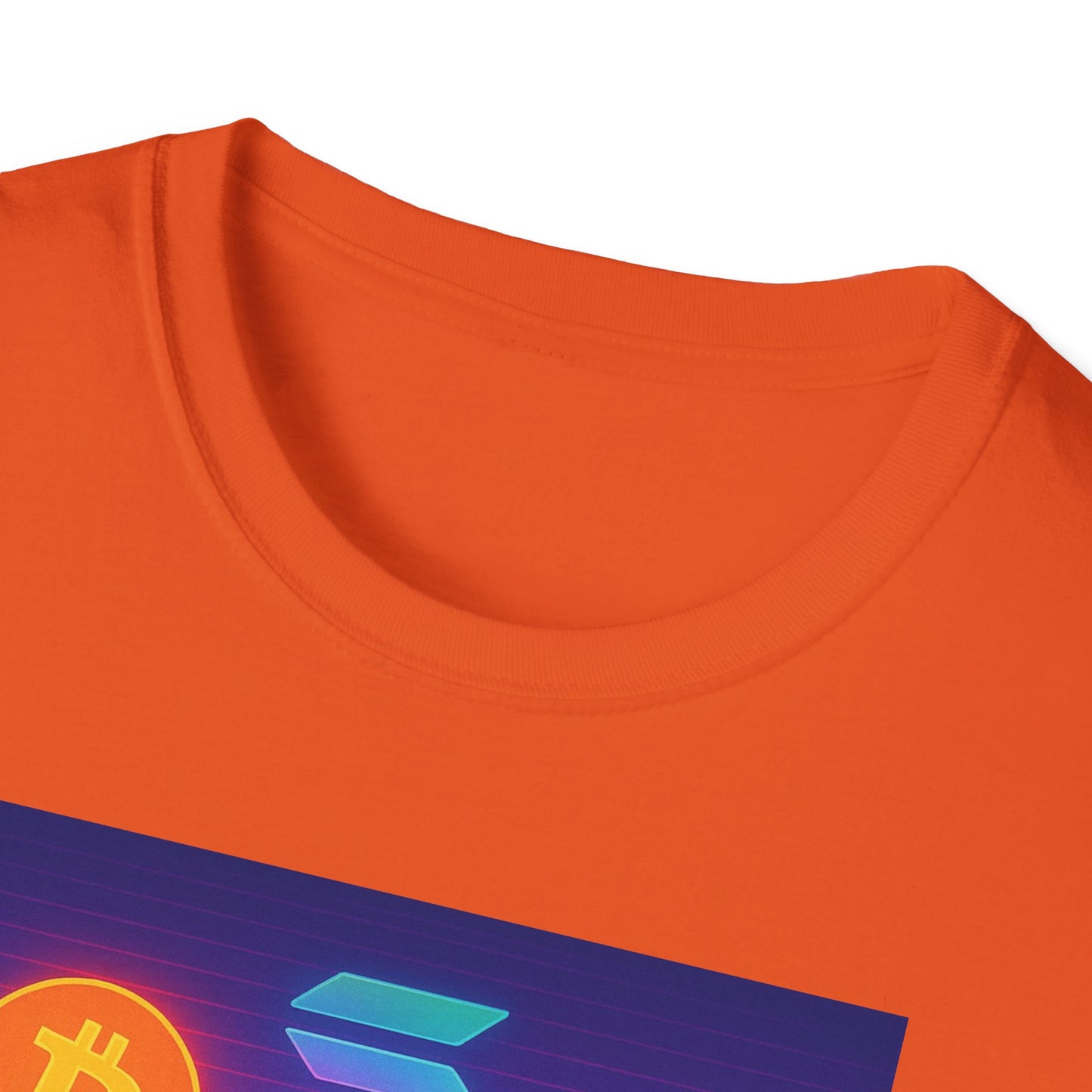Crypto Bro Miami Neon T-Shirt, Unisex Softstyle Tee for Crypto Lovers, Bitcoin Merch, Tech Apparel, Gamer Shirt, Unique Gift Idea