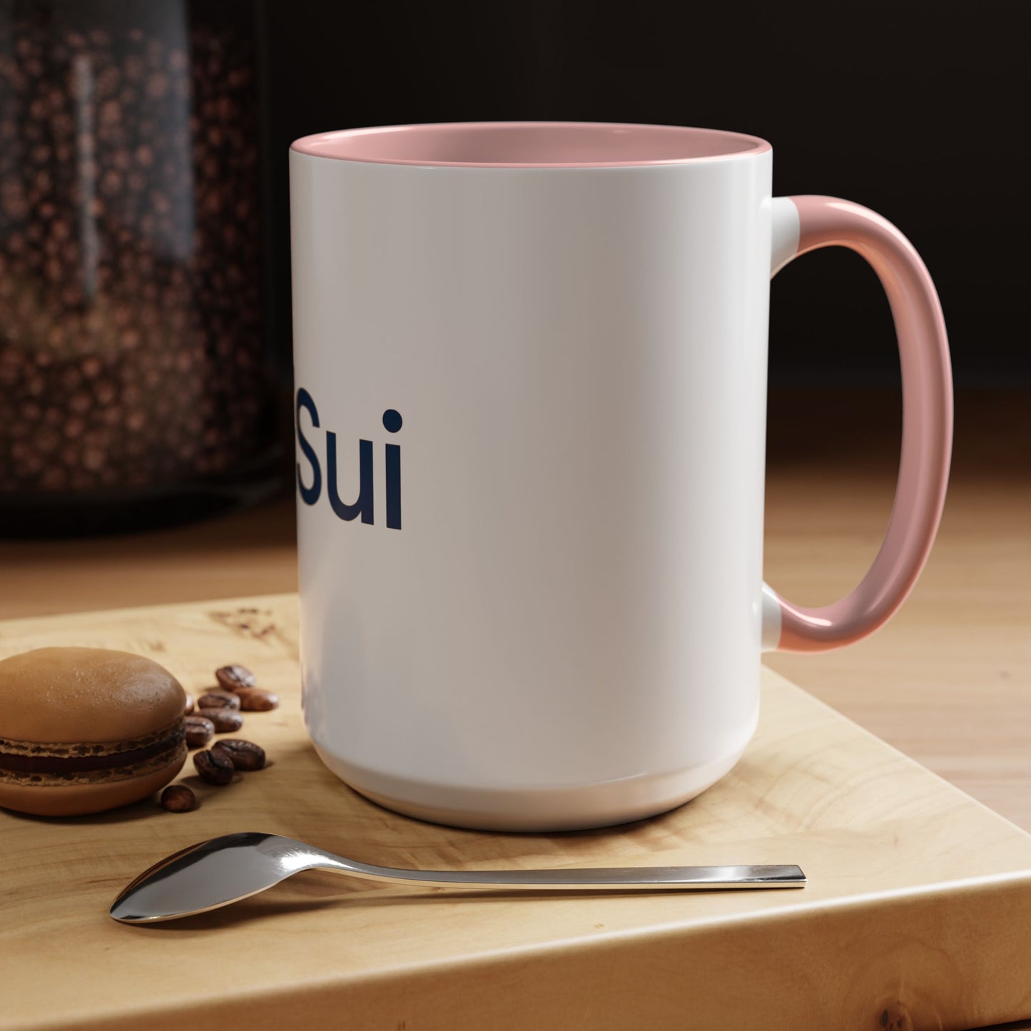 SUI Stylish Accent Coffee Mug - Unique Sui Logo Design, Perfect Gift for Coffee Lovers, Home, Office, or as a Fun Collectible
