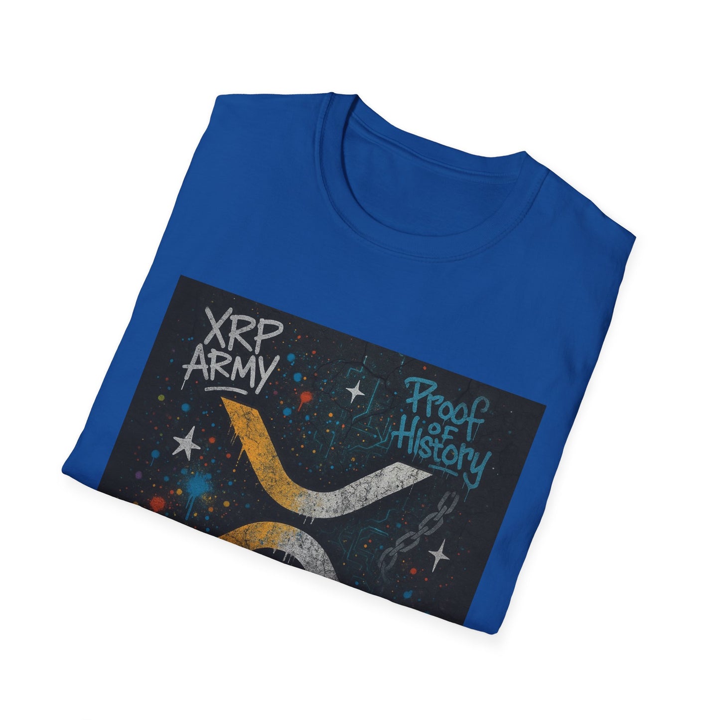 XRP Army Proof of History T-Shirt - Unisex Softstyle Tee for Crypto Enthusiasts, Gift for Blockchain Fans, Casual Wear, Crypto Merch