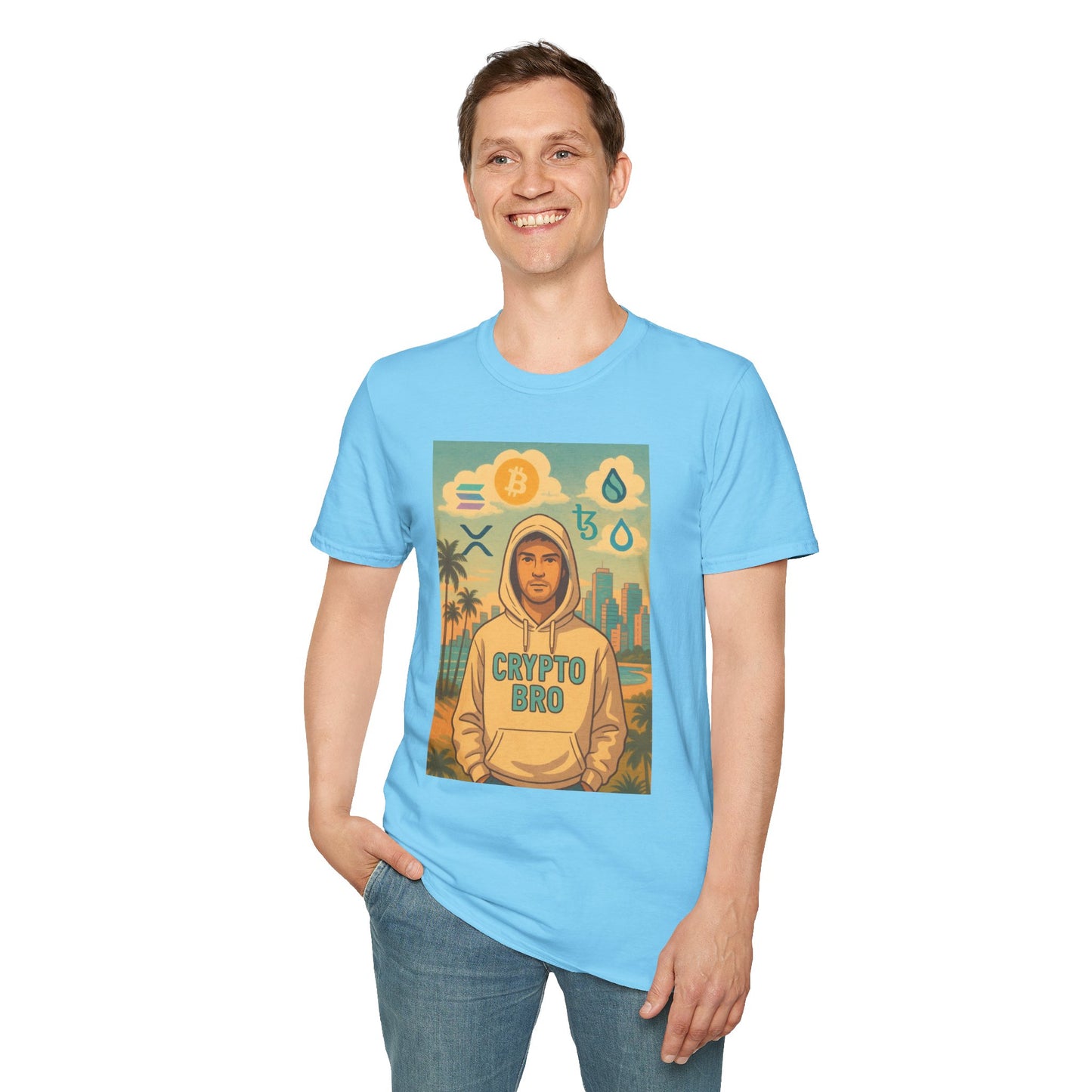 Crypto Bro Miami Unisex Softstyle T-Shirt