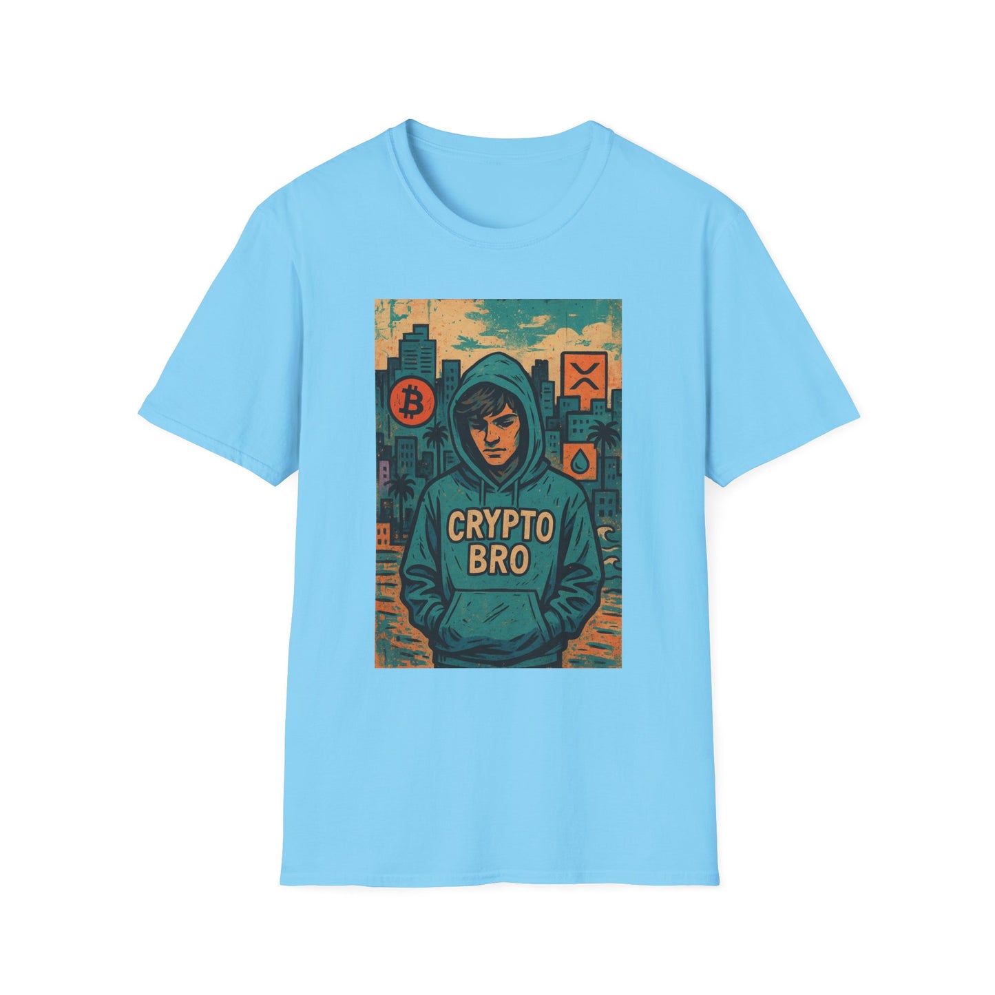 Crypto Bro Unisex Softstyle T-Shirt, Bitcoin Apparel, Cryptocurrency Gift, Casual Wear, Trendy Graphic Tee