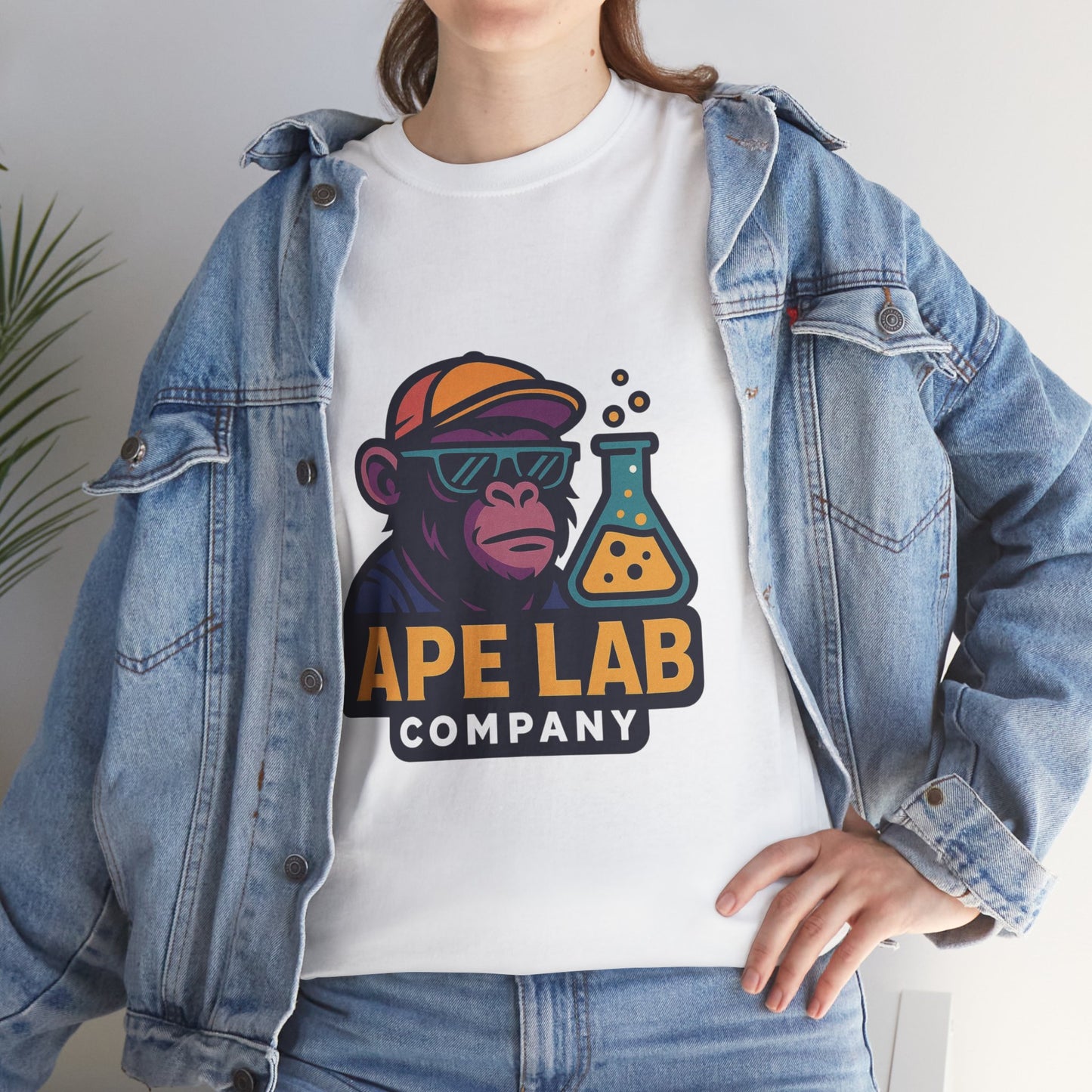 Ape Lab Company Unisex Heavy Cotton Tee - Fun and Stylish Tee for Science Lovers, Perfect for Casual Wear, Gifts, Birthdays, and Parties