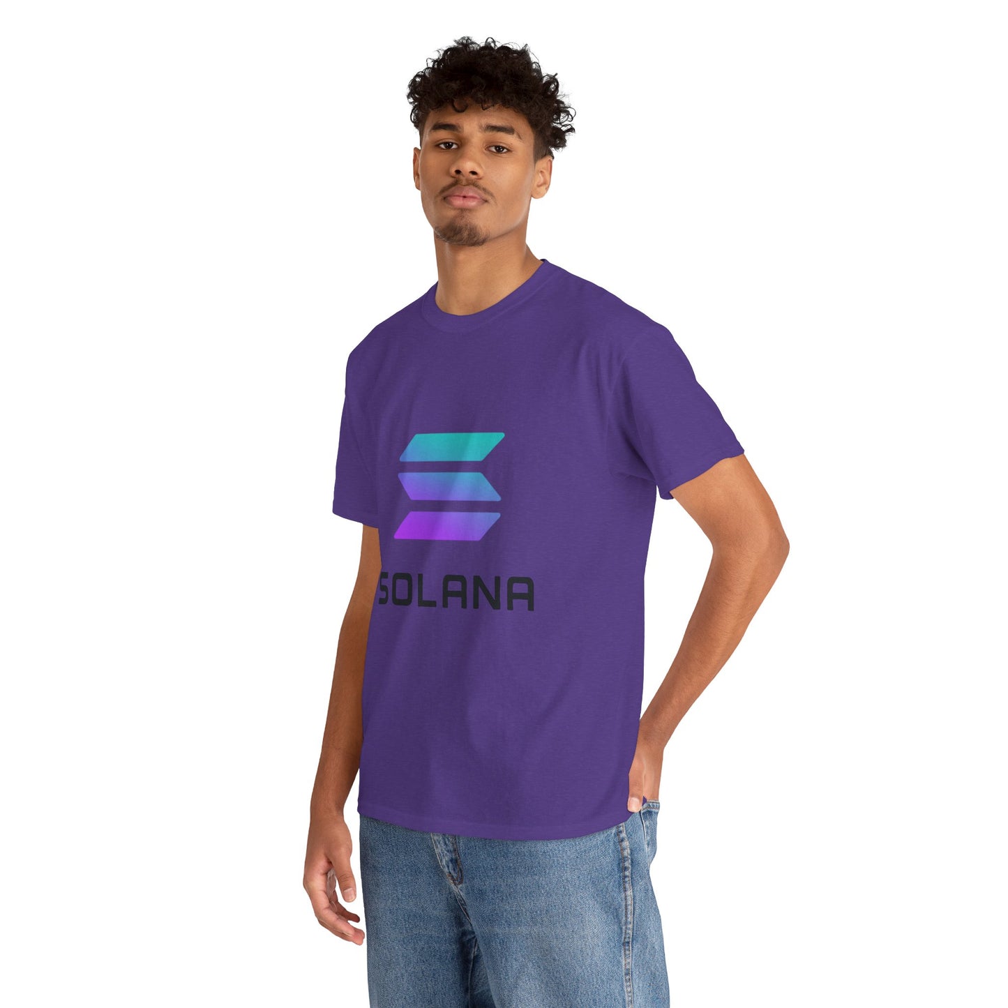 Solana Unisex Heavy Cotton Tee, Crypto Apparel, Gamer Shirt, Tech Enthusiast Wear, Unique Gift for Blockchain Lovers, Trending Fashion