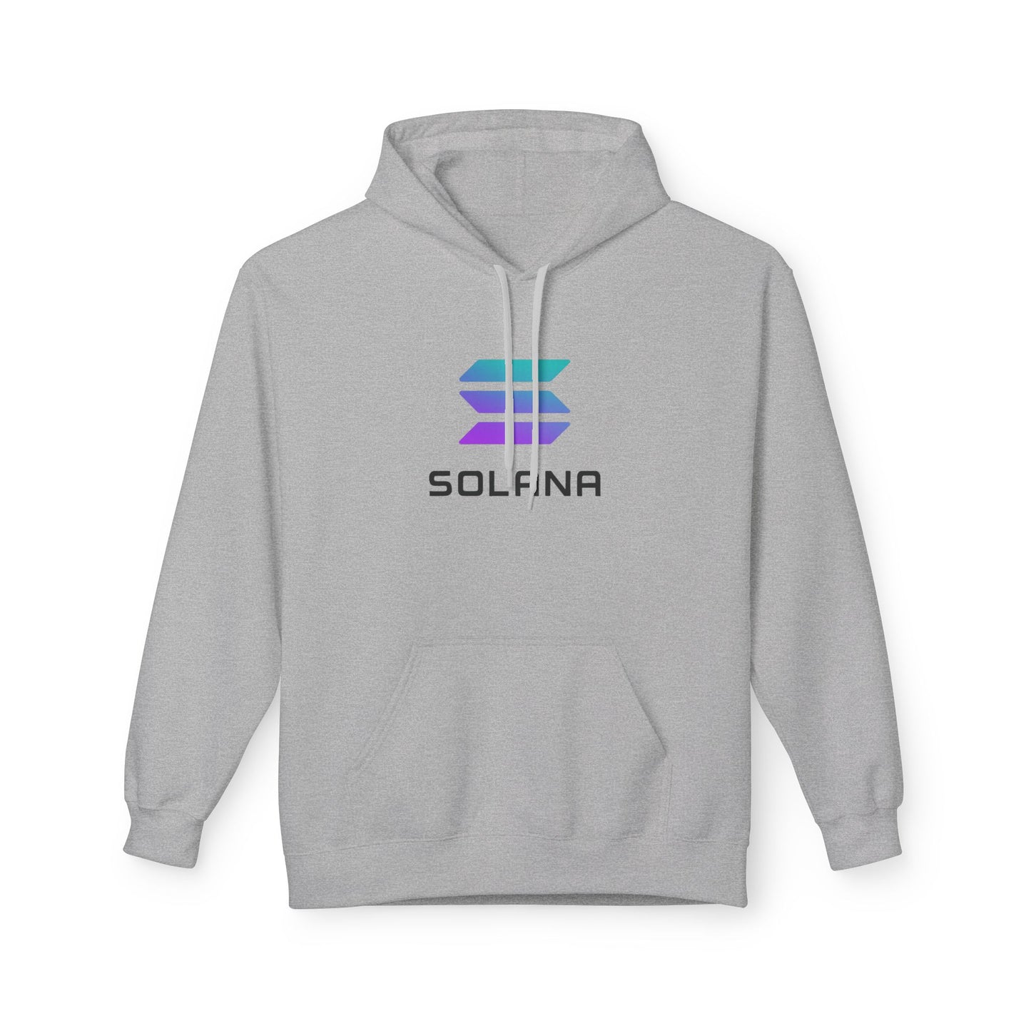 Solana Logo Fleece Hoodie | Cozy Midweight Sweatshirt for Fans, Unisex Gift, Casual Wear, Tech Enthusiast Apparel