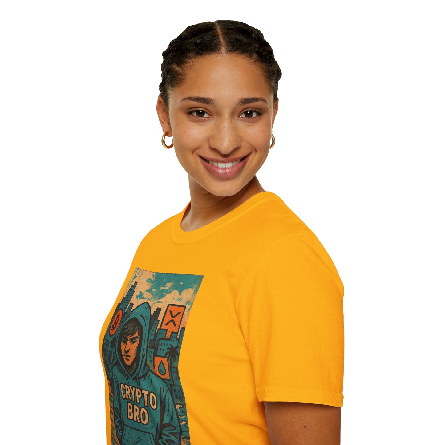 Crypto Bro Unisex Softstyle T-Shirt, Bitcoin Apparel, Cryptocurrency Gift, Casual Wear, Trendy Graphic Tee