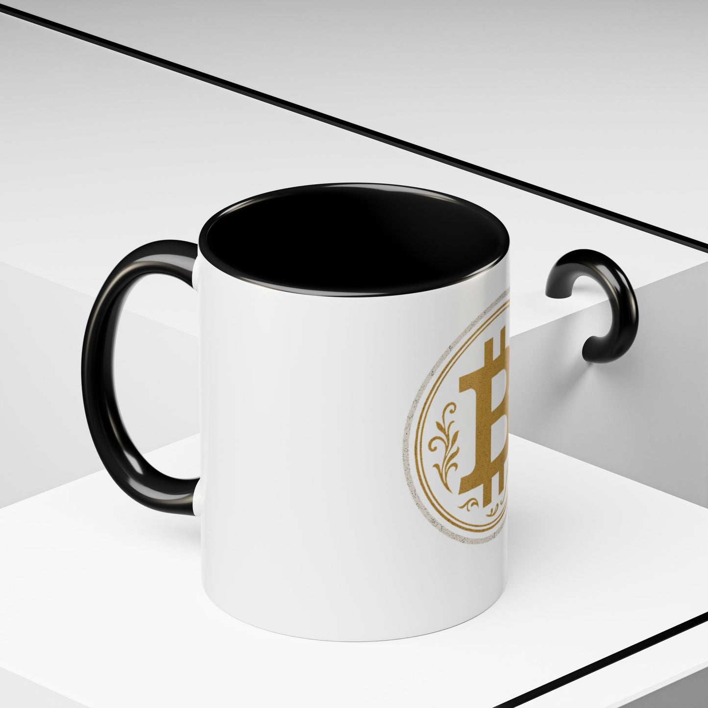 Bitcoin Accent Coffee Mug, Cryptocurrency Gift, Office Mug, Personalized Coffee Cup, Digital Currency Lover