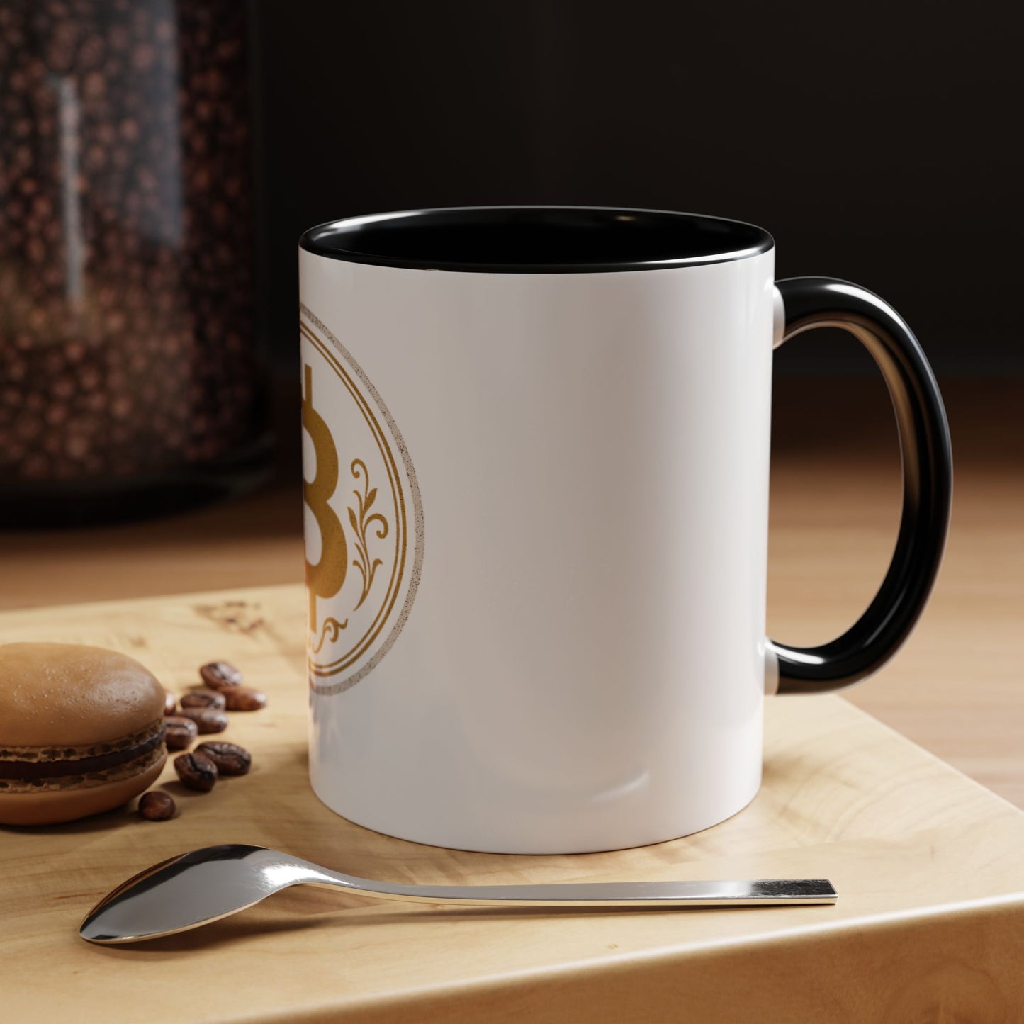 Bitcoin Accent Coffee Mug, Cryptocurrency Gift, Office Mug, Personalized Coffee Cup, Digital Currency Lover