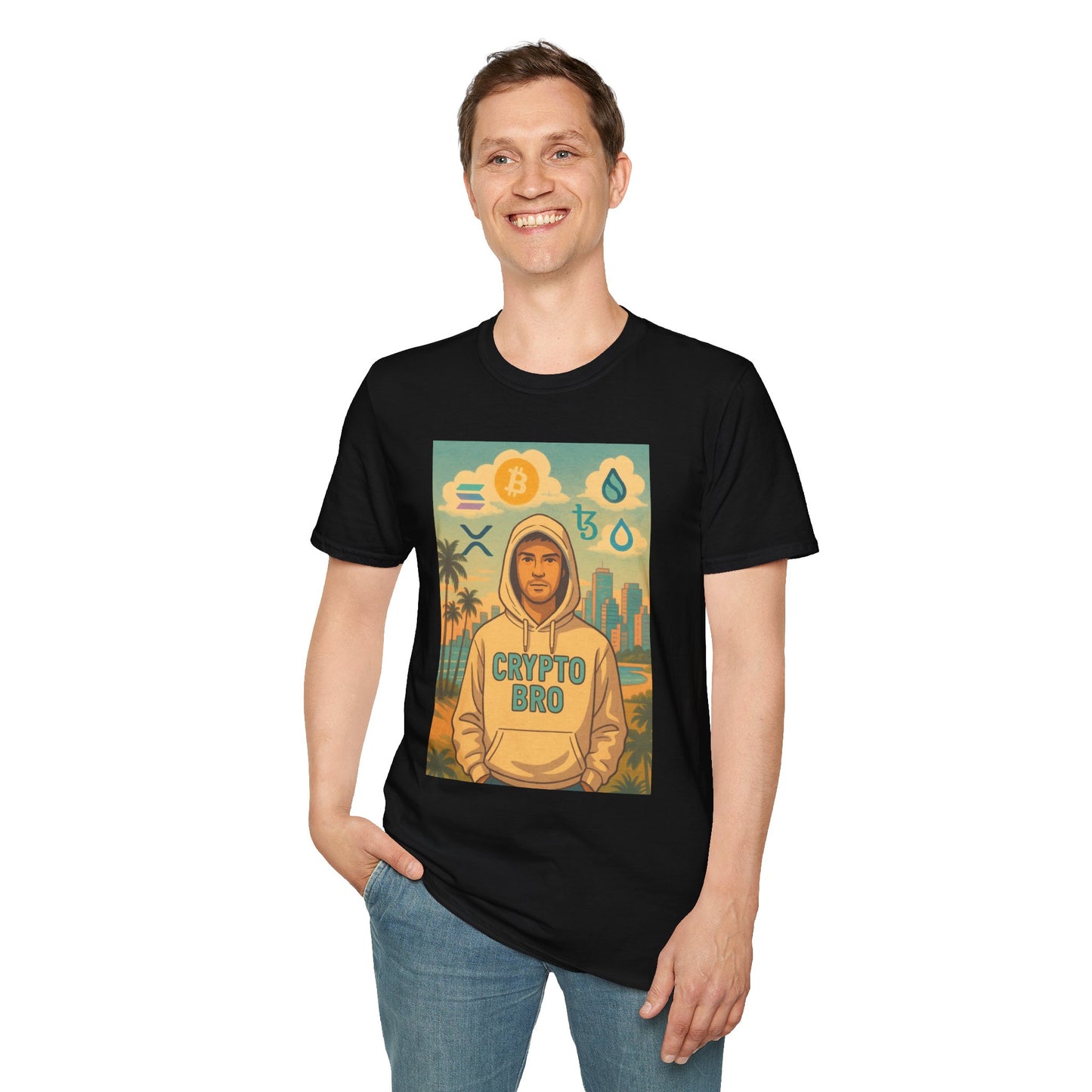 Crypto Bro Miami Unisex Softstyle T-Shirt