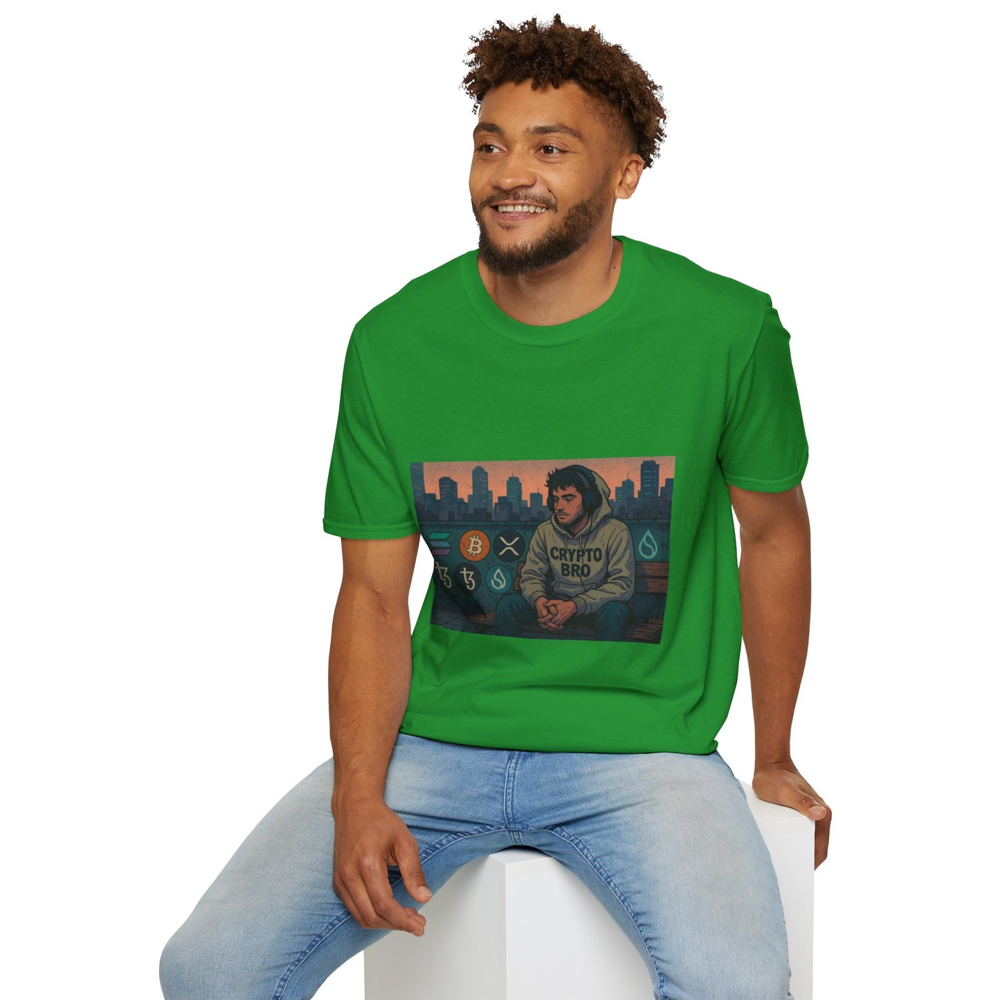 Crypto Vibes Unisex Softstyle T-Shirt | Trendy Graphic Tee for Crypto Enthusiasts, Perfect Gift for Tech Lovers, Casual Wear